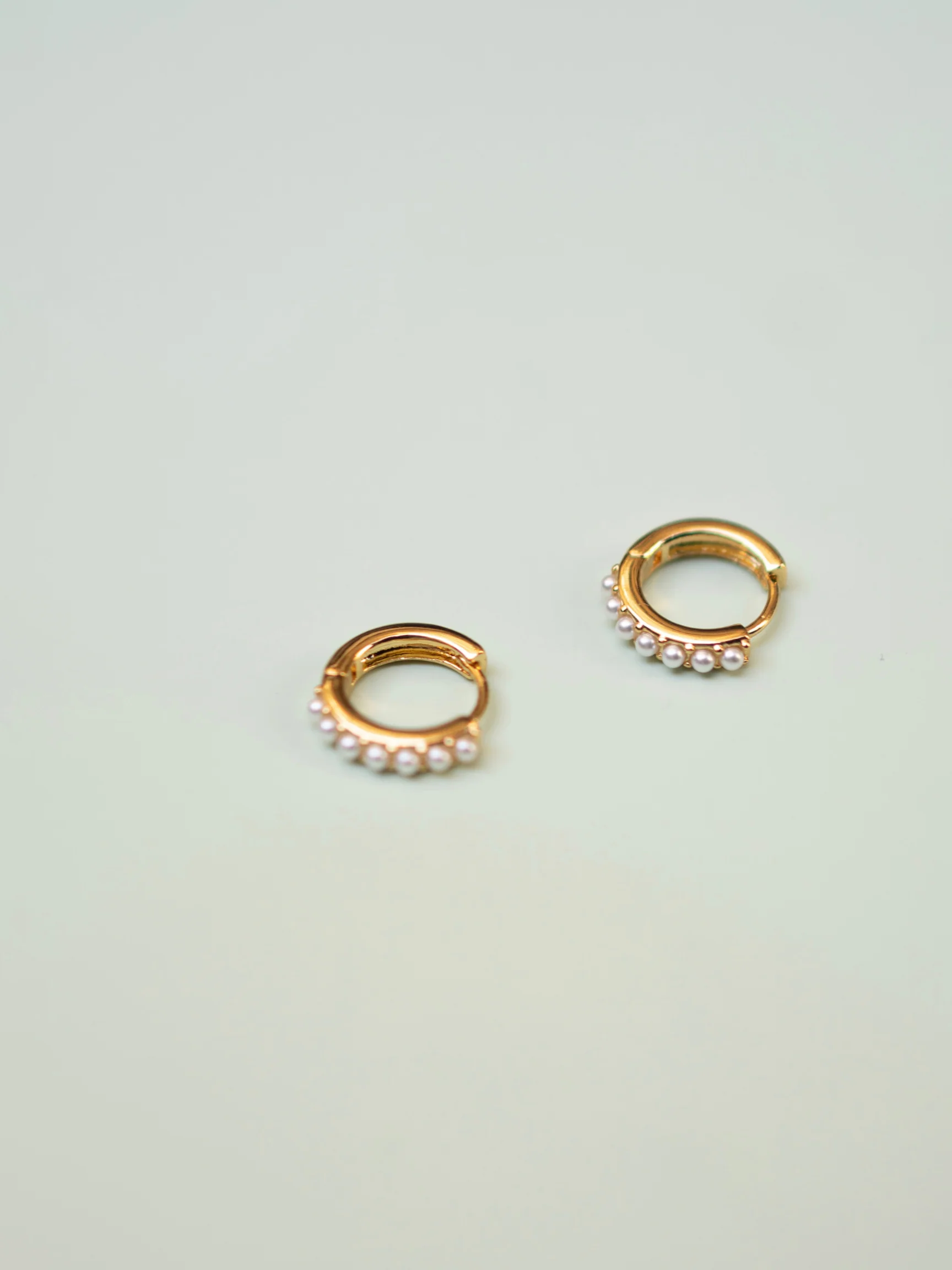 Beaded Pearl Hoops - Image 3