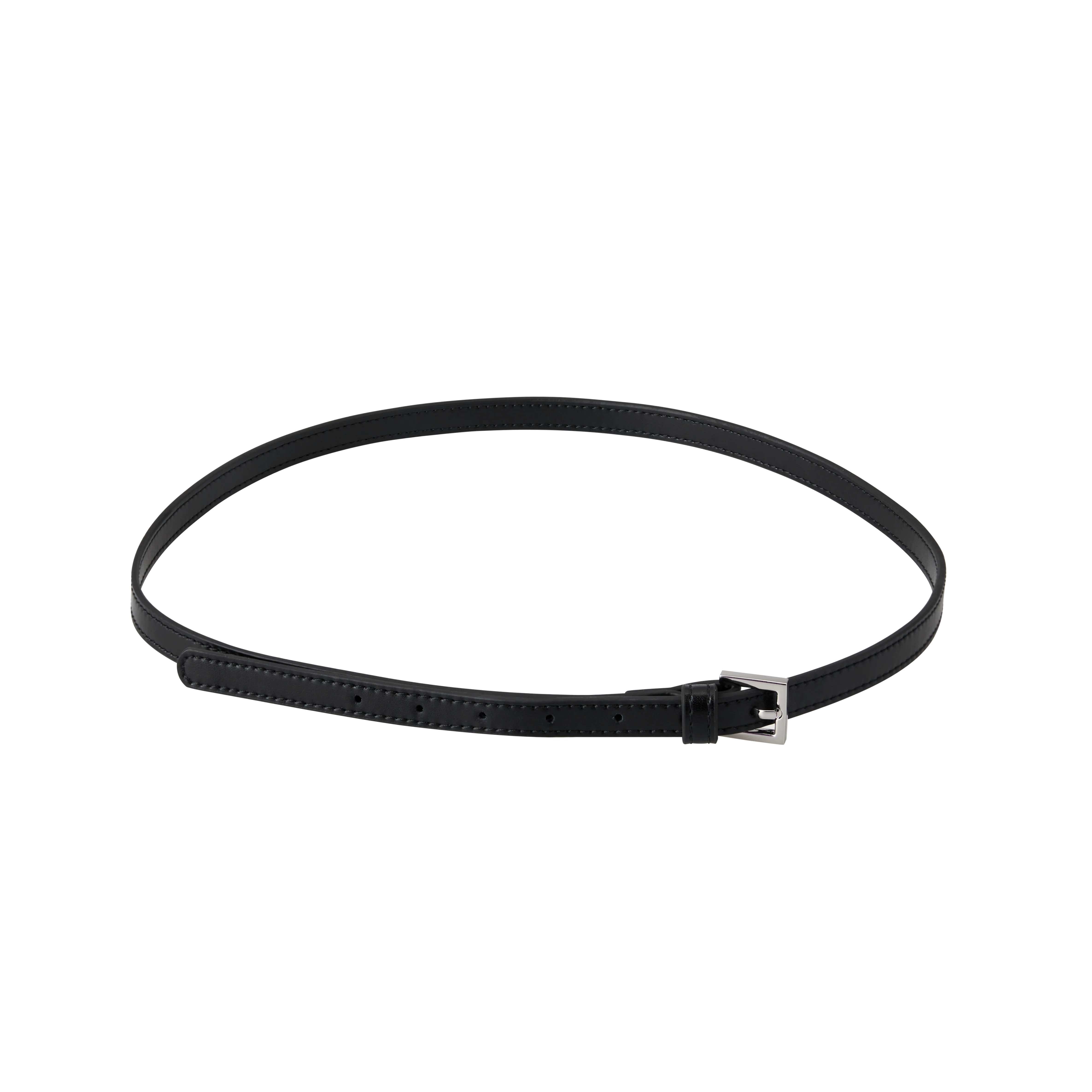 Black Belted Leather Tote Bag - Image 8