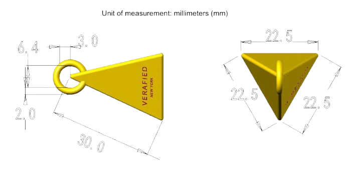 Silver Black Pyramid Charm - Image 6