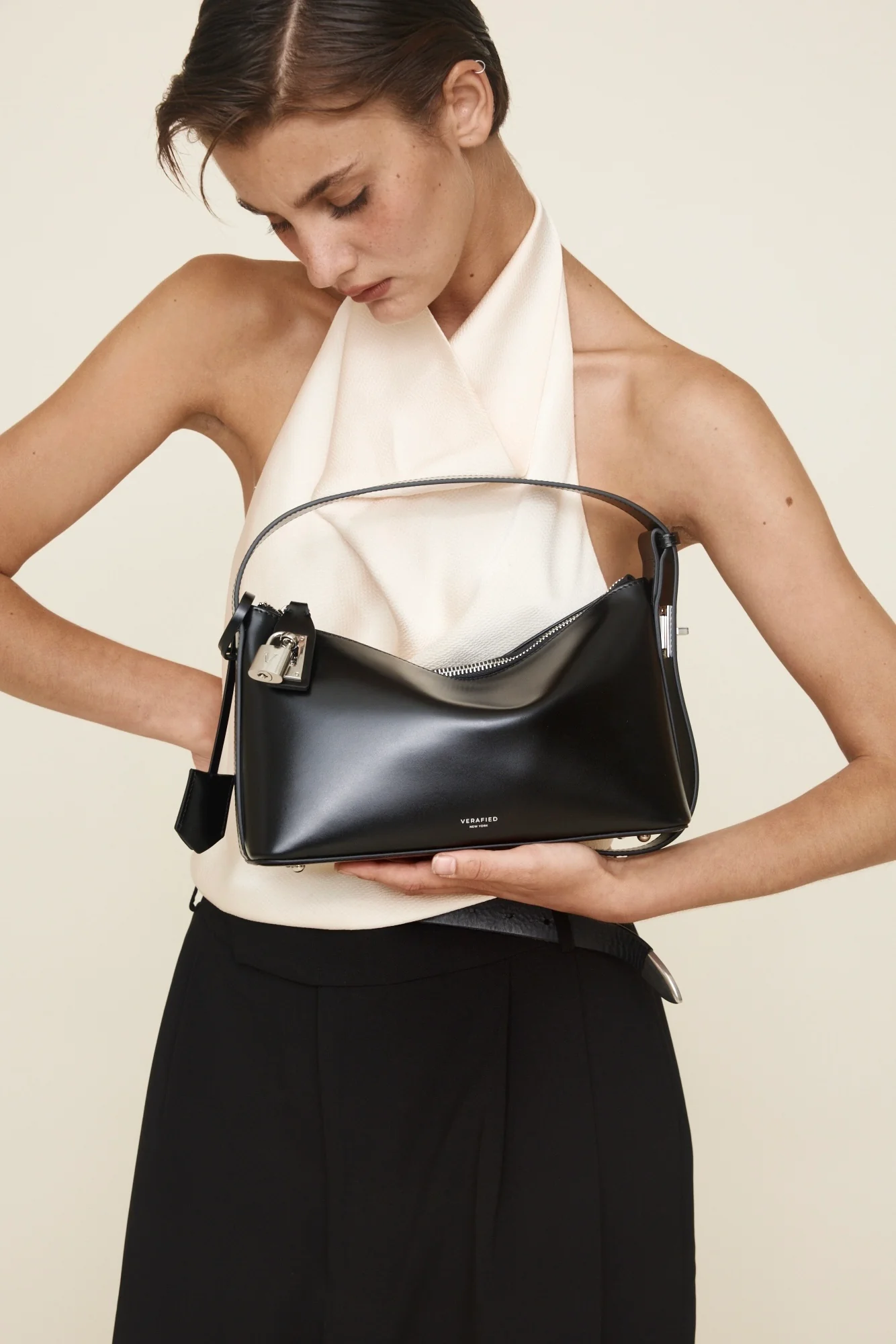 Silver Black Hobo Bag - Image 10