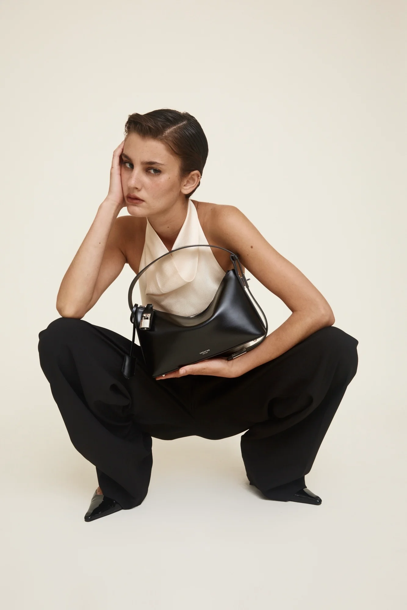 Silver Black Hobo Bag - Image 11