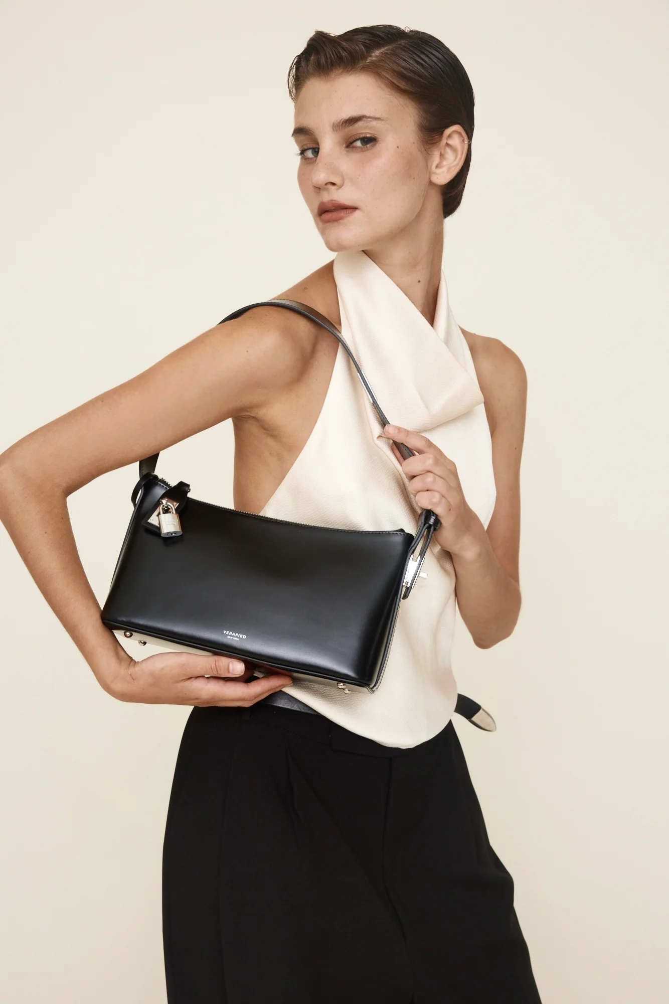 Silver Black Hobo Bag - Image 13