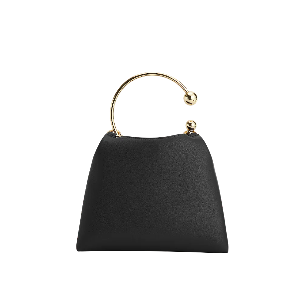 Black Ring Handle Bag - Image 6