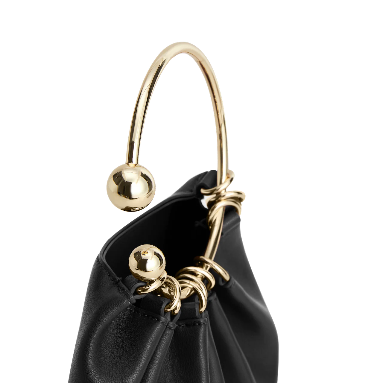 Black Ring Handle Bag - Image 8