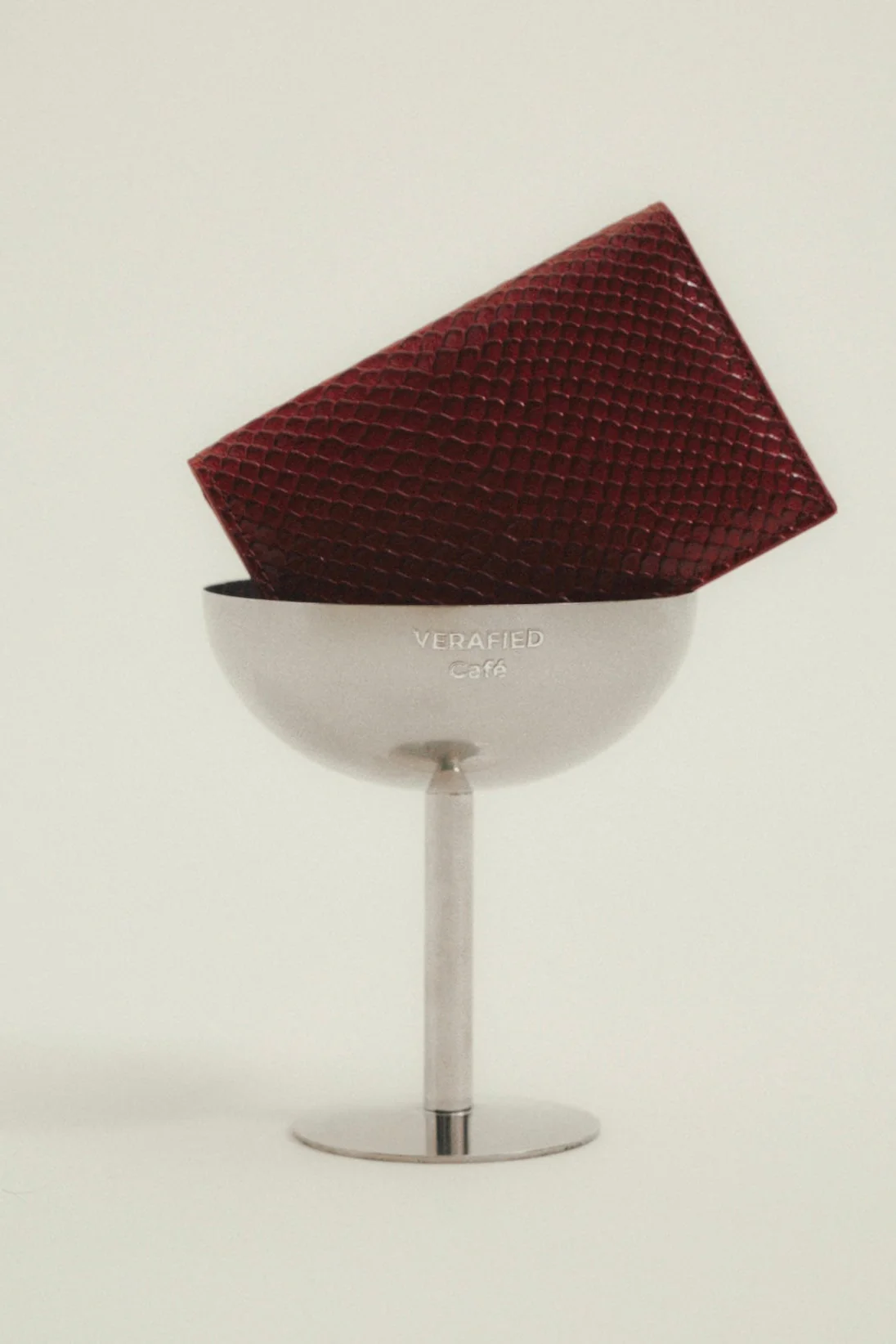 Maroon Python Embossed Wallet - Image 3