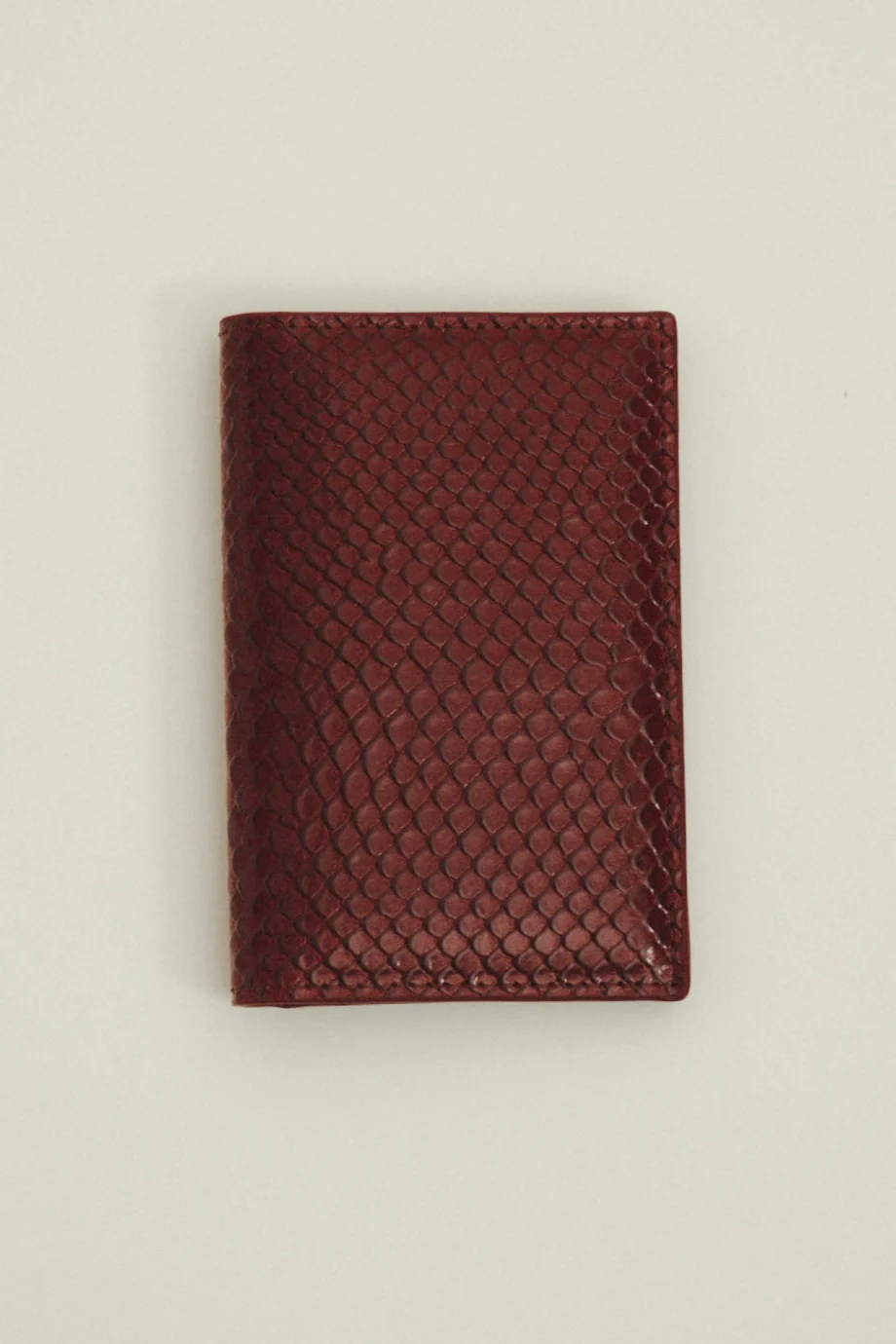 Maroon Python Embossed Wallet - Image 4