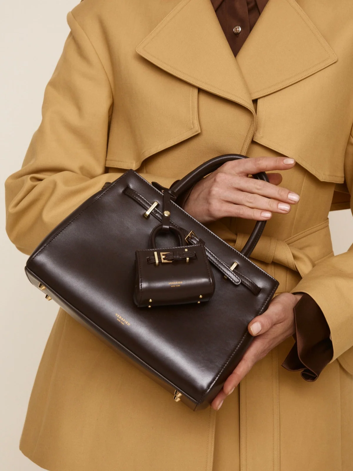 Chocolate Leather Book Tote Bag 25 (Low Stock) - Image 26