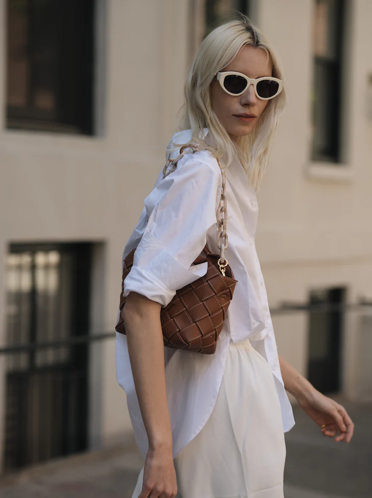 Caramel Woven Basket Bag - Image 20