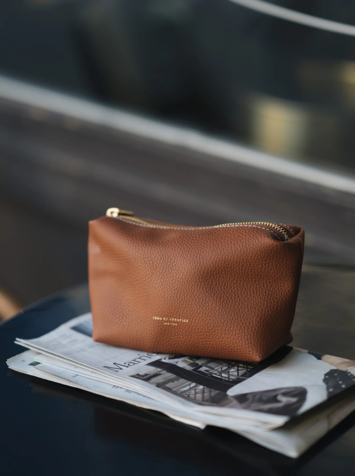 Caramel Woven Basket Bag - Image 9