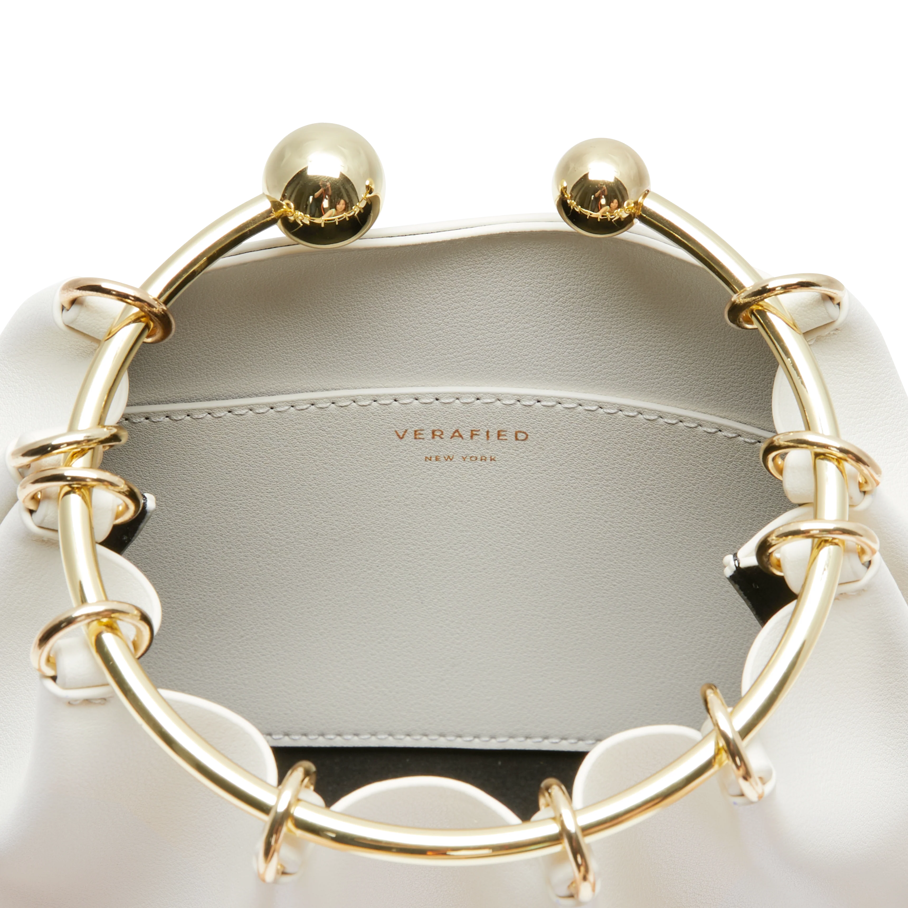 Cream Ring Handle Bag (Pre-Order Only. Will Ship Mid March) - Image 5