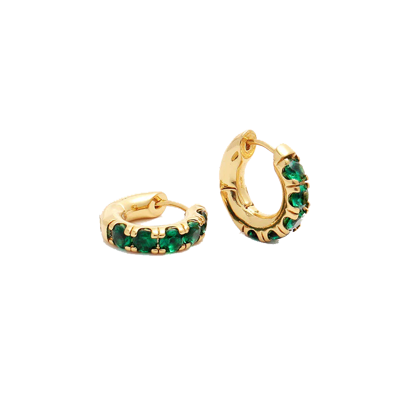 Emerald Hoops (Final Sale) - Image 3