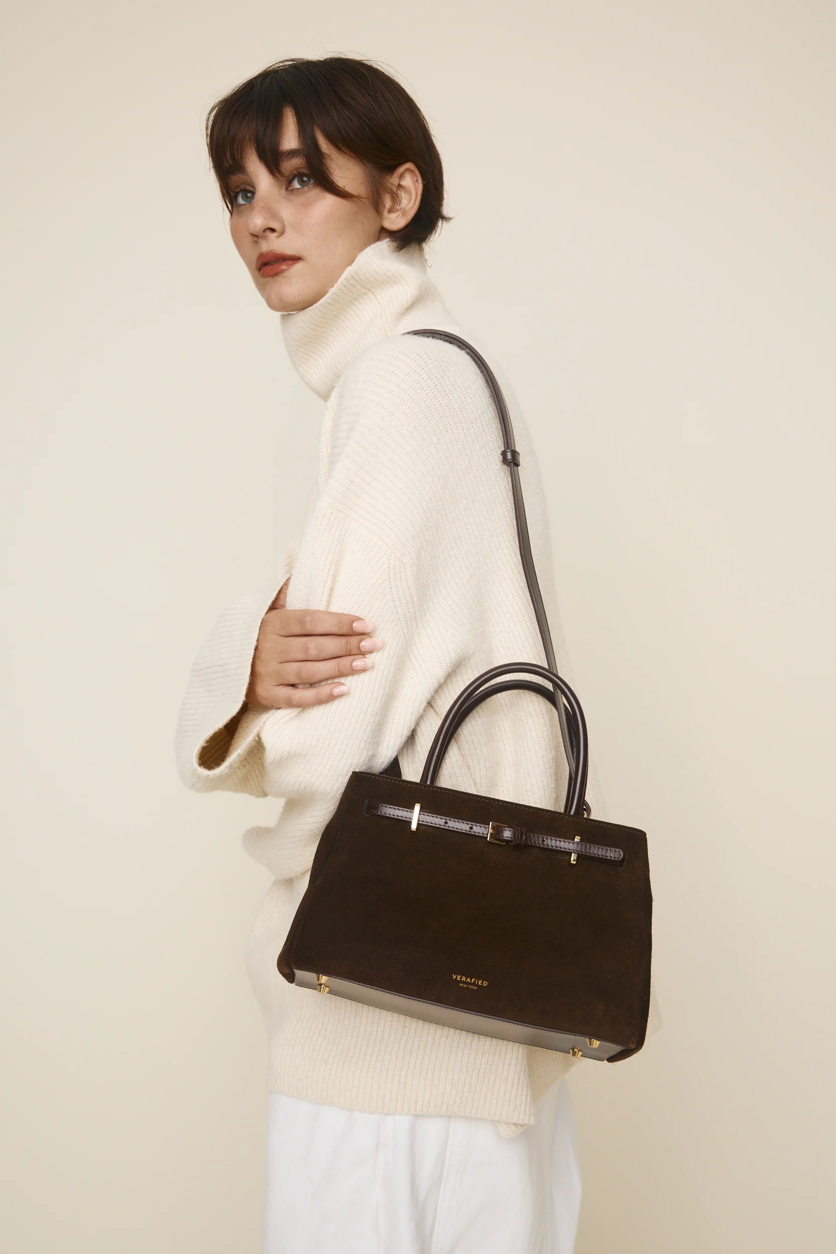 Espresso Suede Book Tote Bag 25 - Image 17