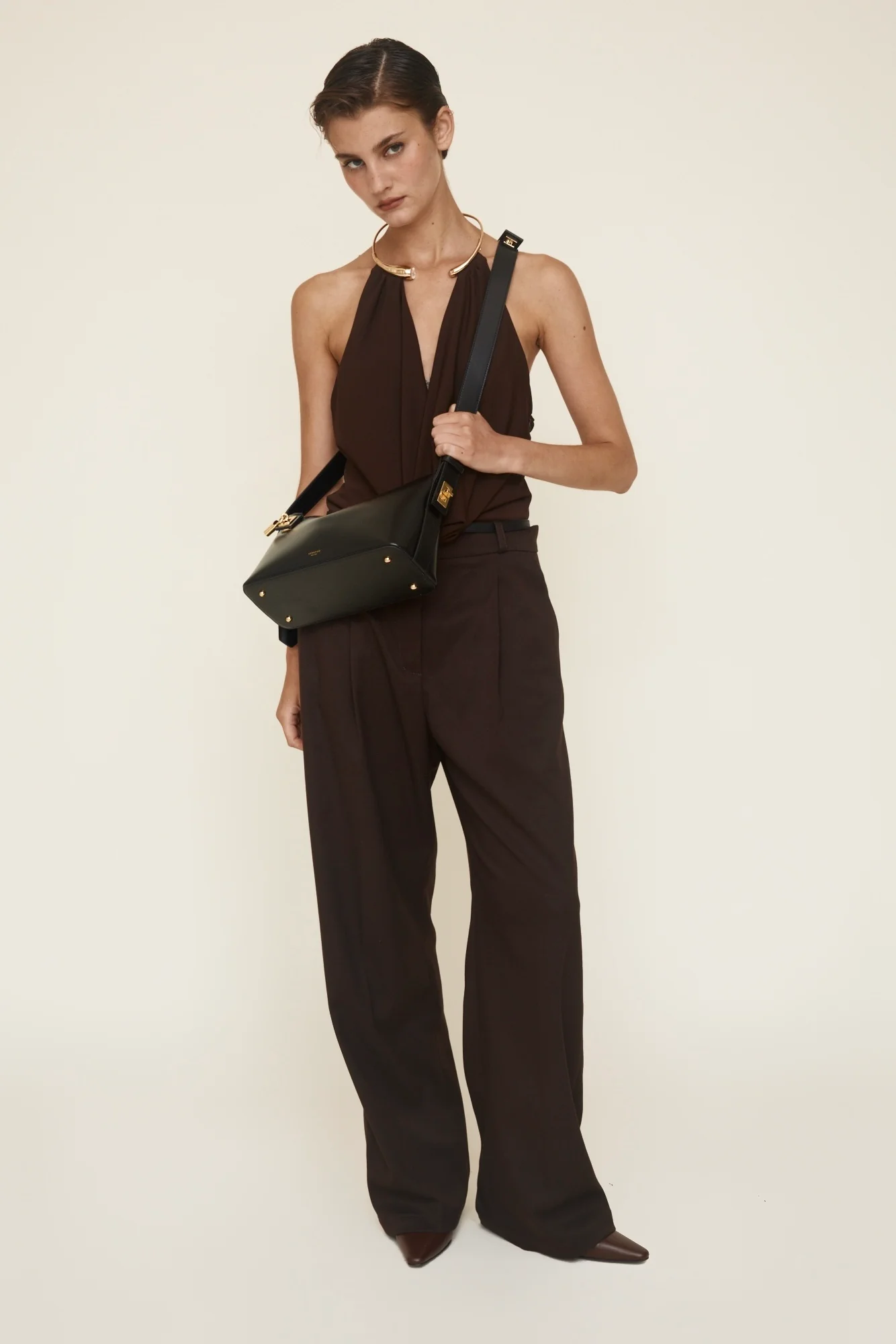 Gold Black Hobo Bag - Image 16