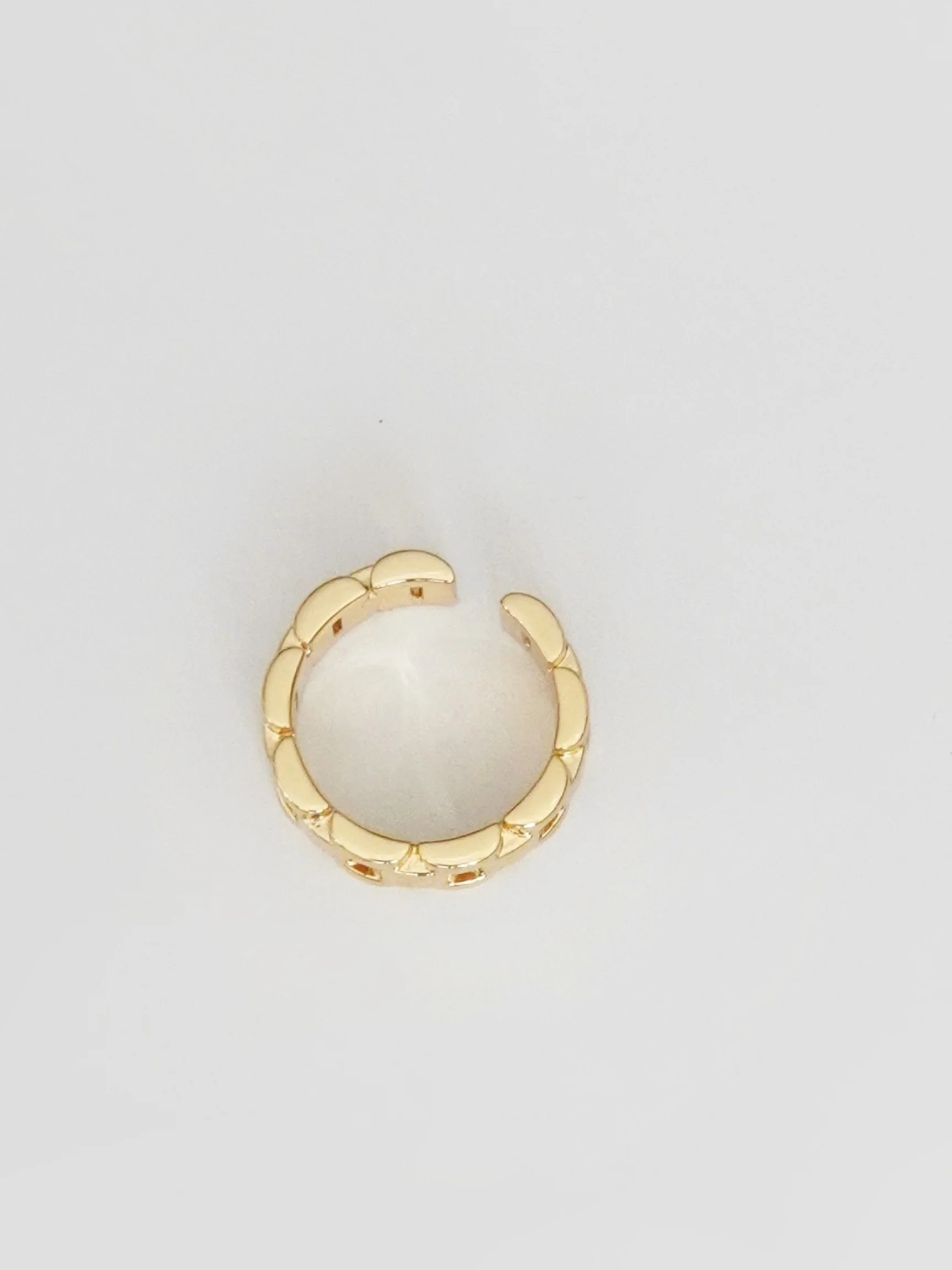 Gold three-link Open Ring (Final Sale) - Image 5