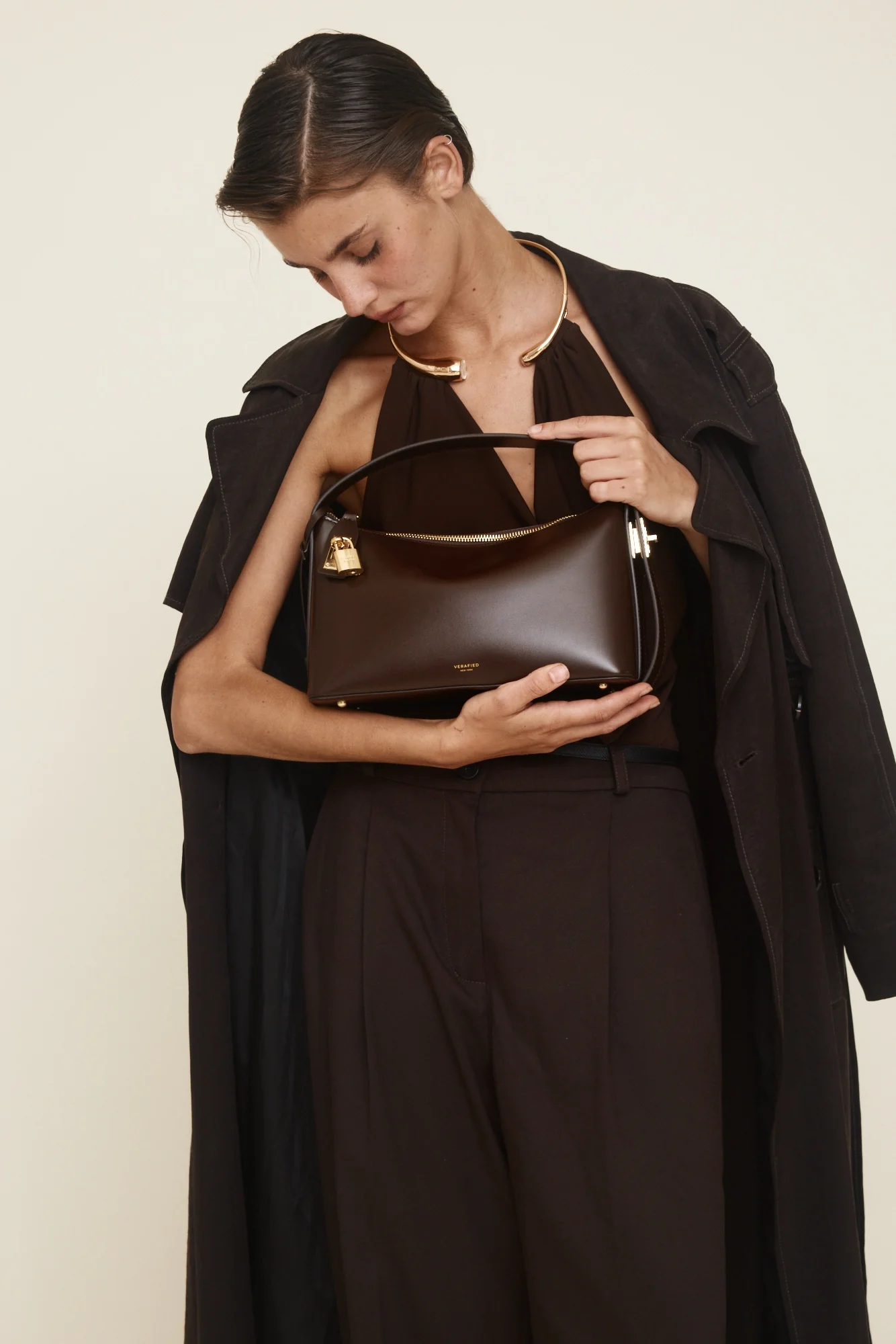 Gold Chocolate Hobo Bag - Image 14