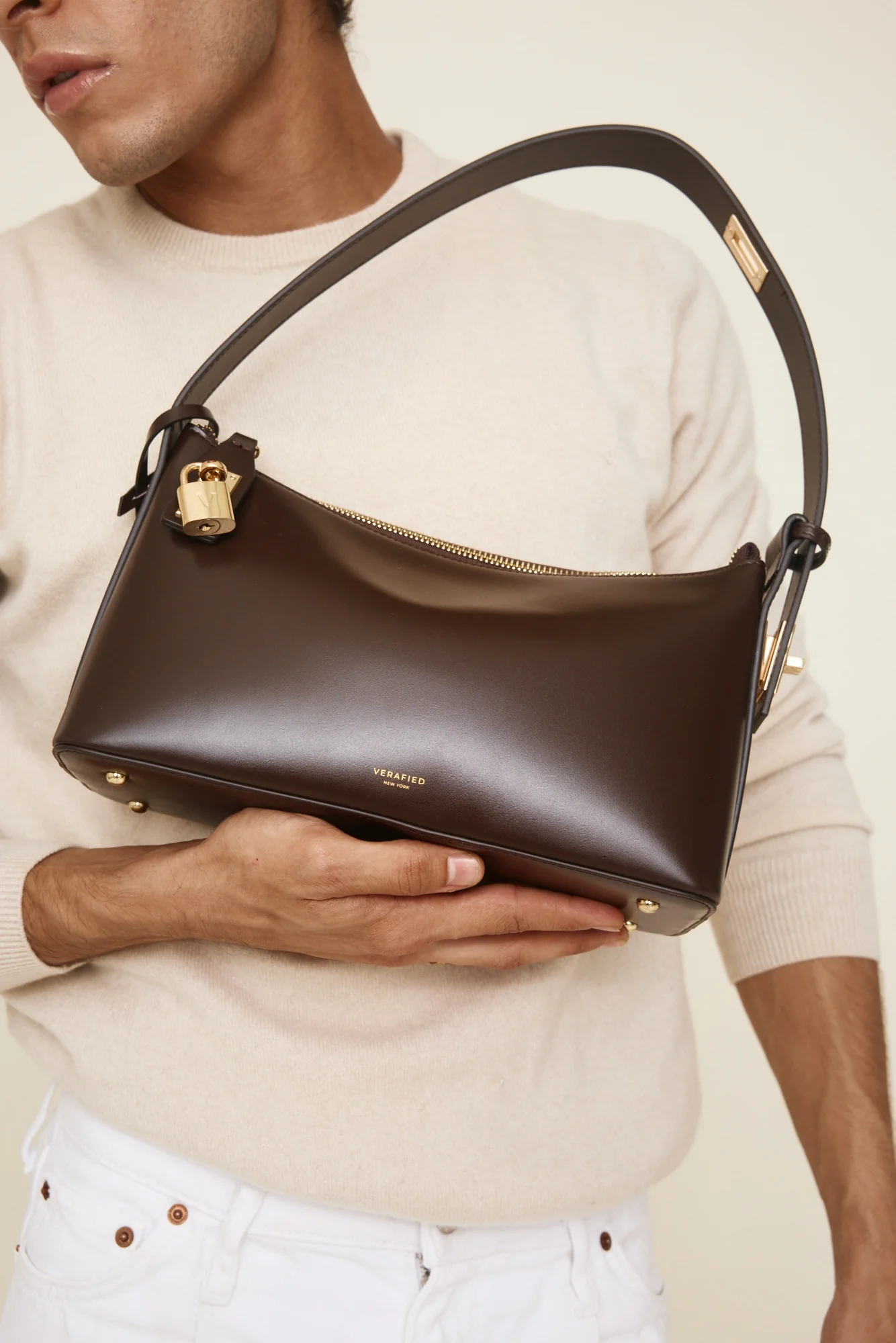 Gold Chocolate Hobo Bag - Image 17