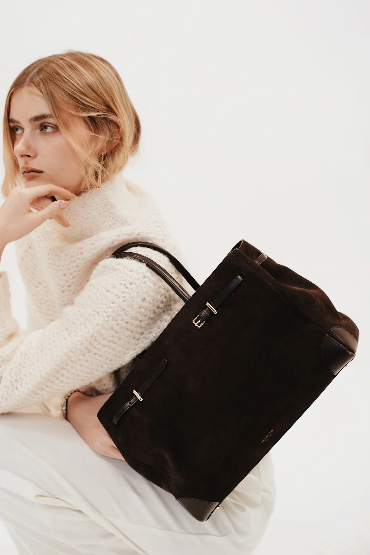 Gold Tapered Drop Earrings - Image 4