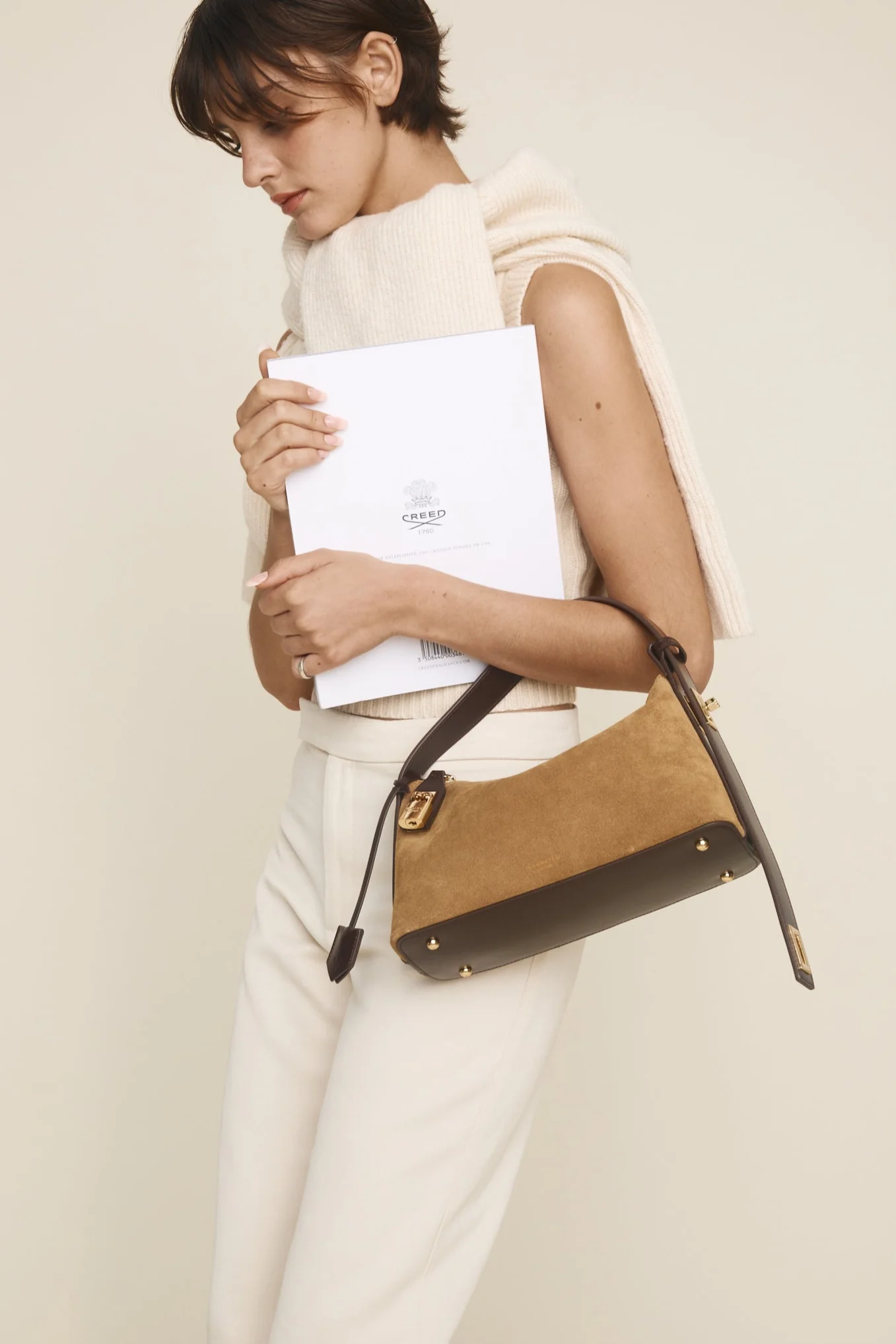 Gold Suede Hobo Bag - Image 12