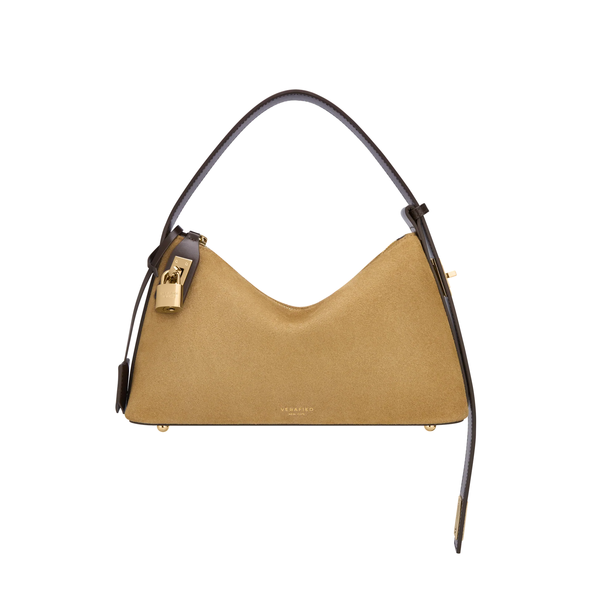 Gold Suede Hobo Bag - Image 3