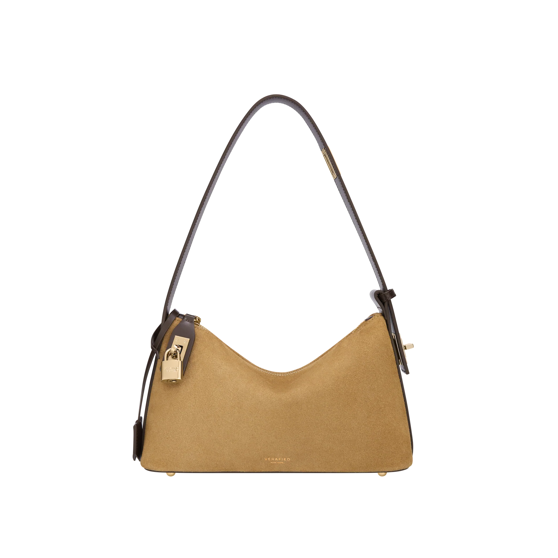 Gold Suede Hobo Bag - Image 4