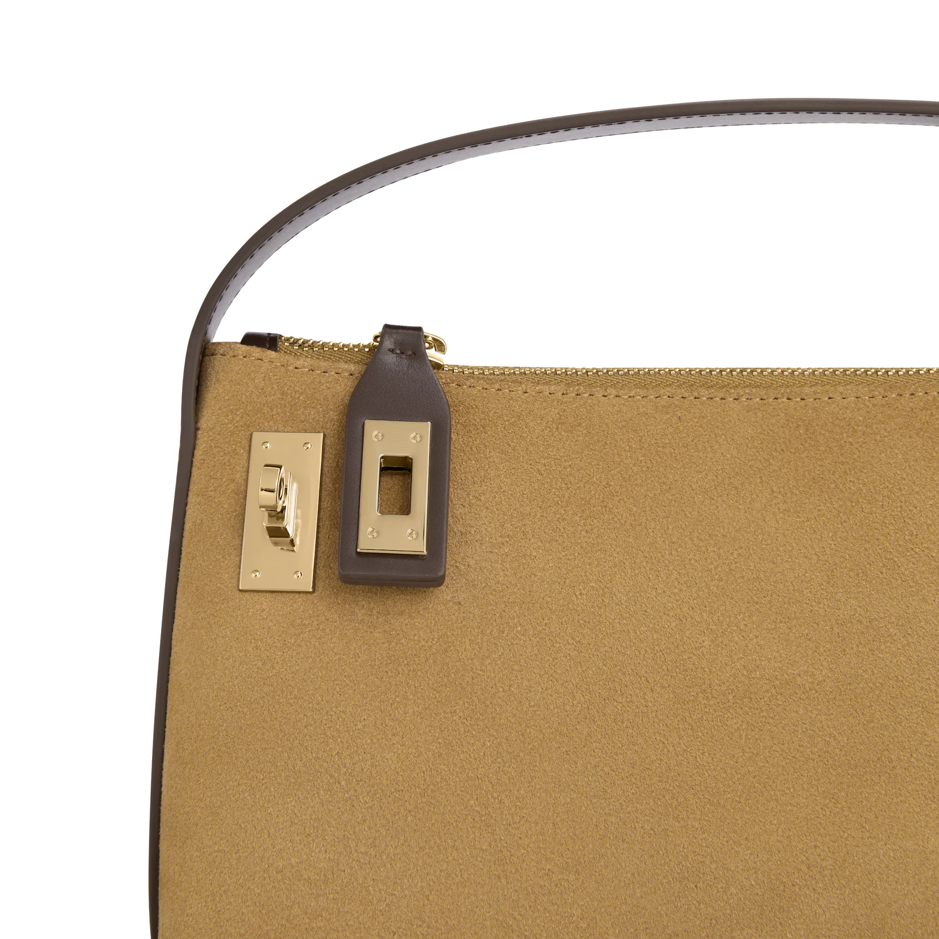 Gold Suede Hobo Bag - Image 6