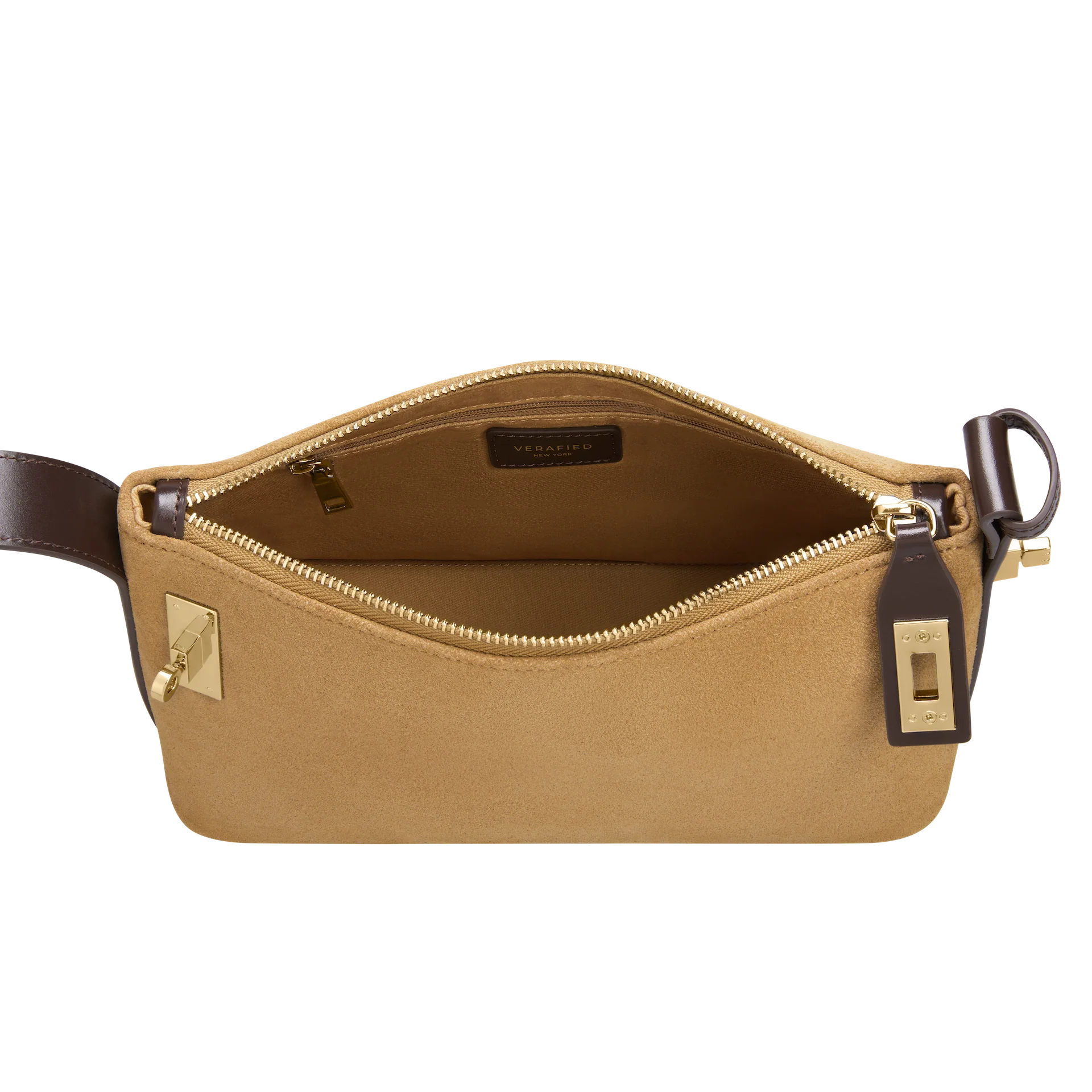 Gold Suede Hobo Bag - Image 7