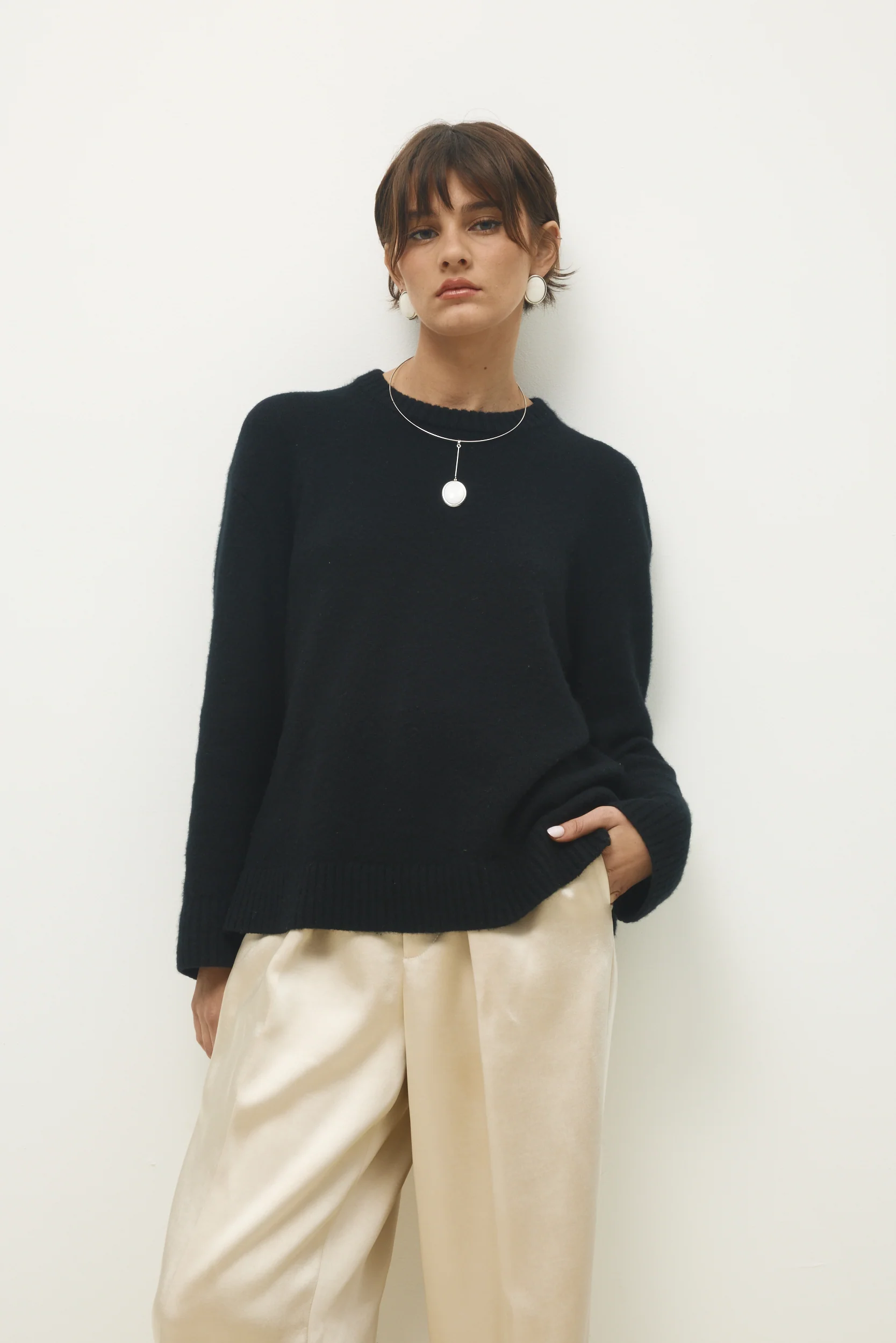 Ivory Orb Earrings - Image 4