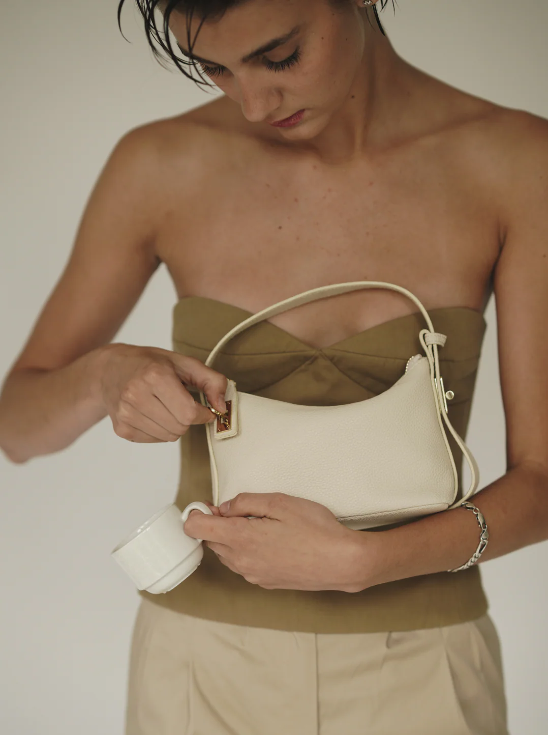 Ivory Twister Hobo Bag - Image 17