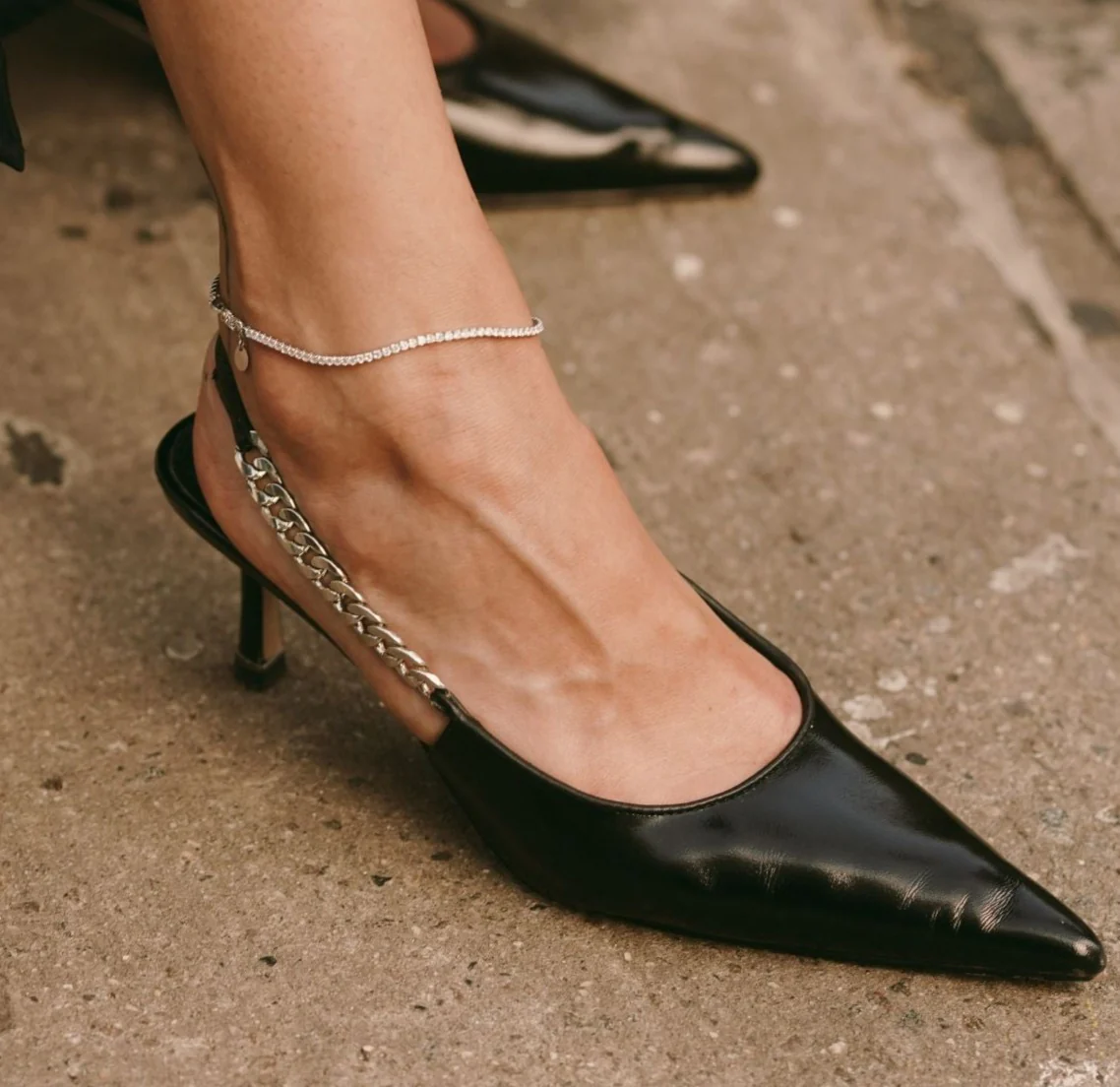 White Stone Anklet - Image 6