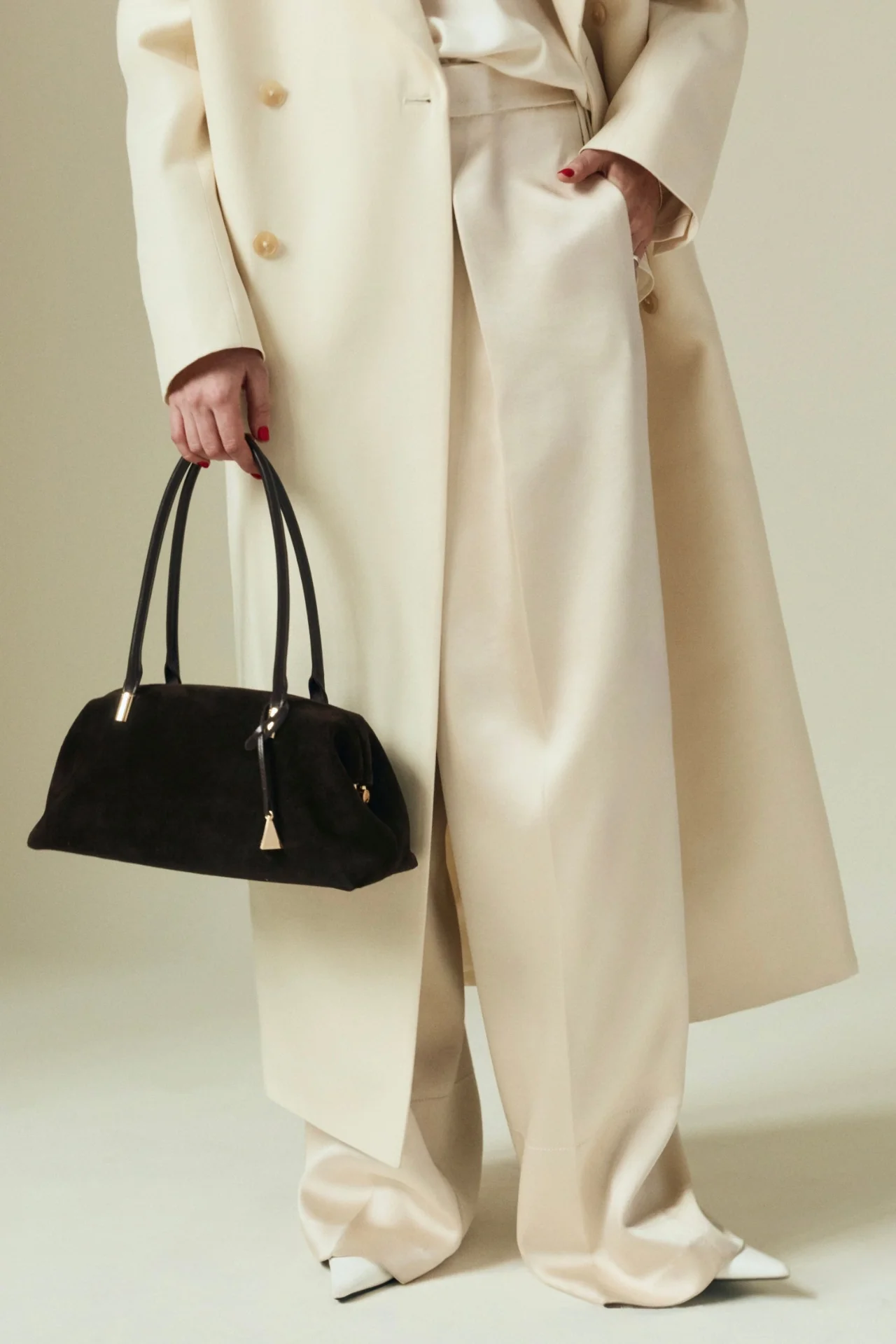 Medium Espresso Suede Club Bag (Pre-Order Only. Will Ship Mid March) - Image 14