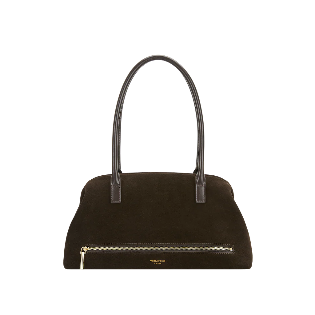 Medium Espresso Suede Club Bag (Pre-Order Only. Will Ship Mid March) - Image 4