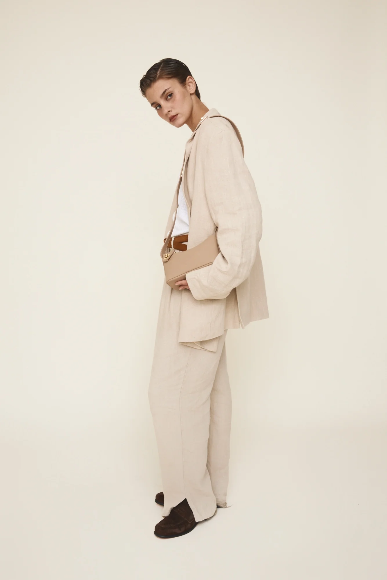 Mini Beige Crossbody Extension Strap - Image 5