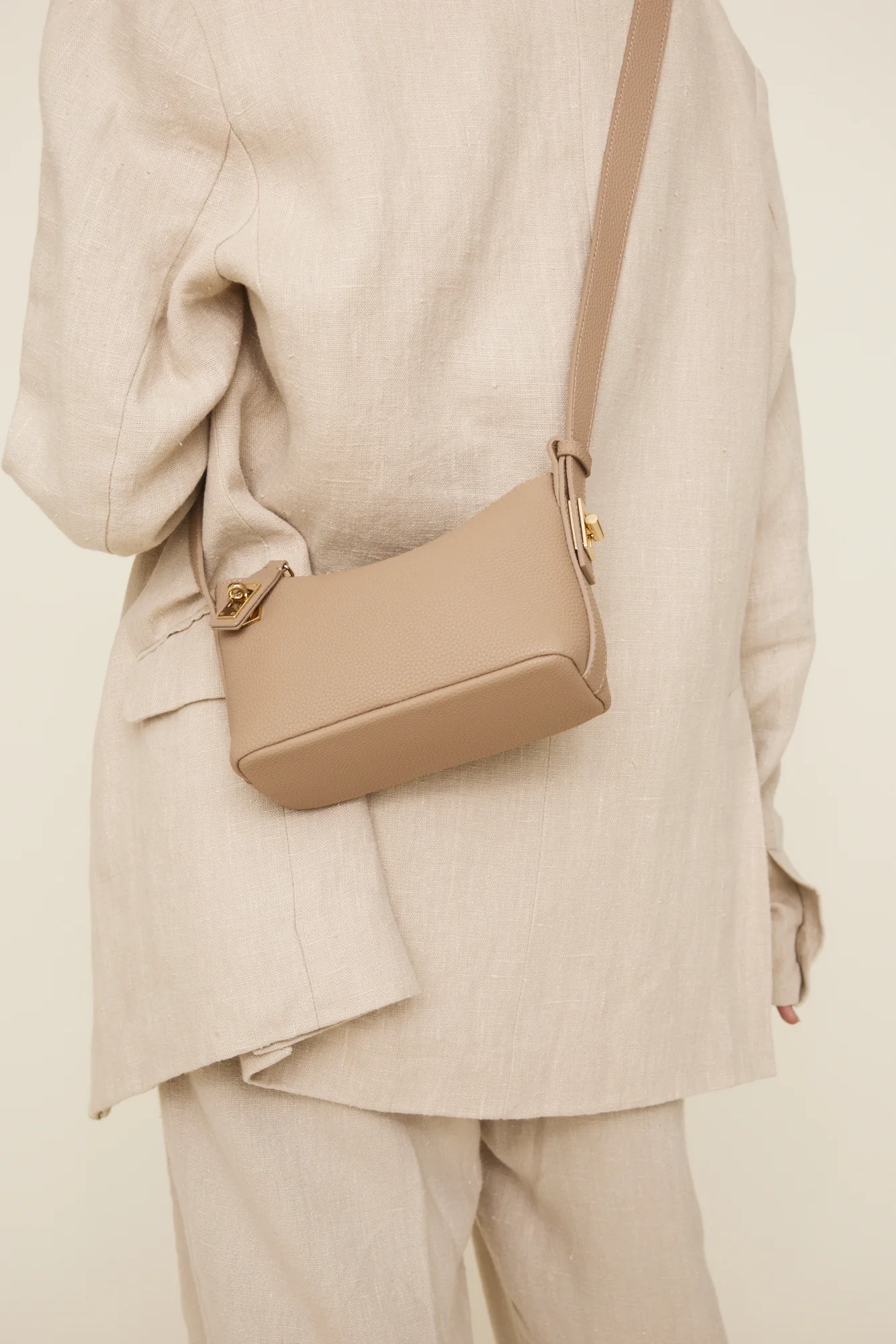 Mini Beige Crossbody Extension Strap - Image 7