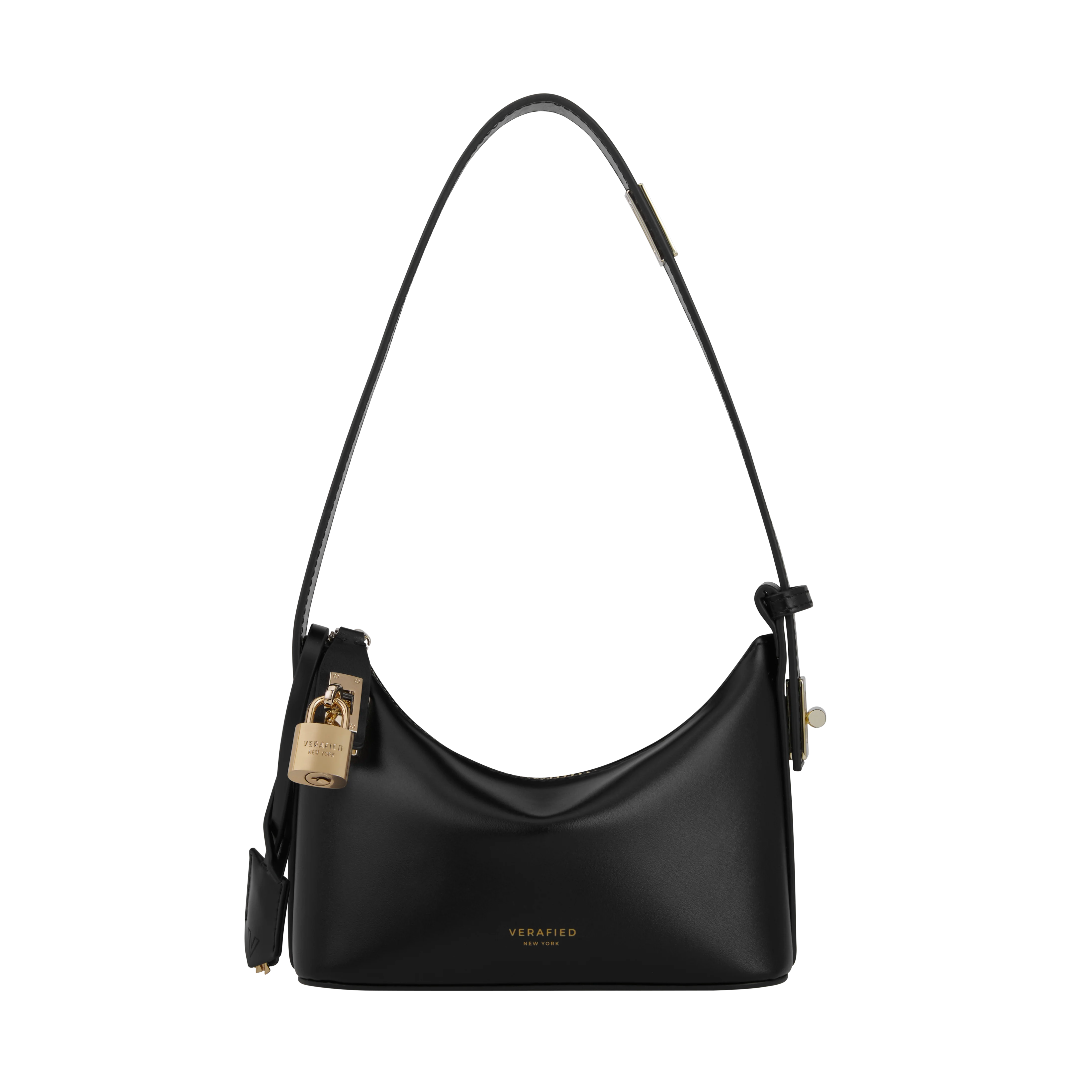 Mini Gold Black Hobo Bag - Image 5