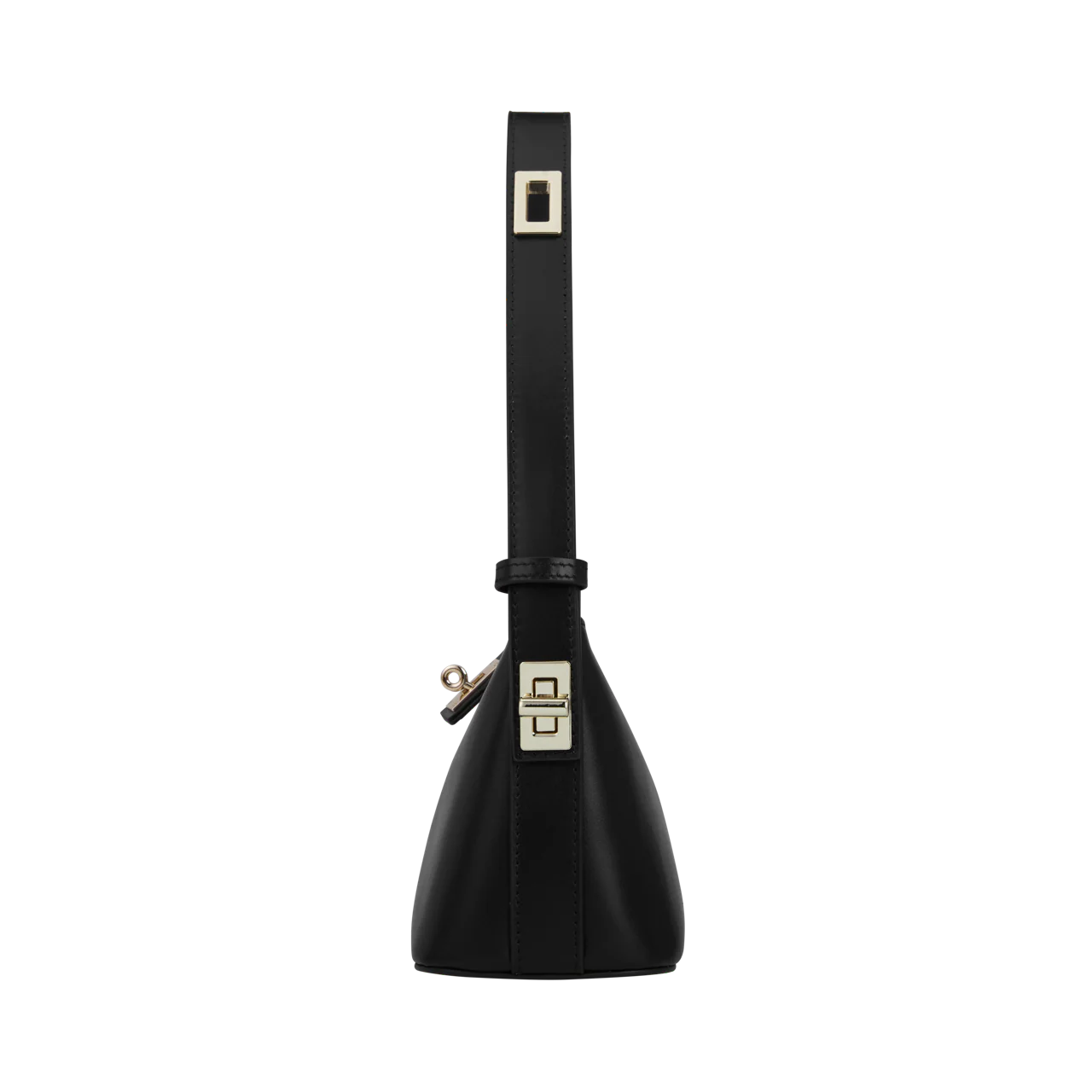 Mini Gold Black Hobo Bag - Image 7