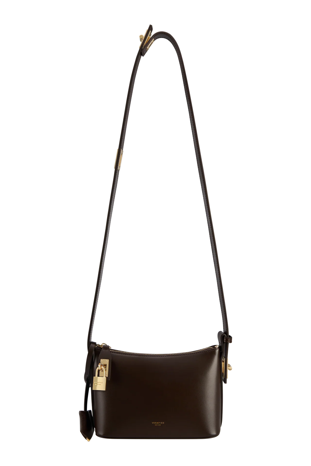 Mini Gold Chocolate Hobo Bag - Image 16