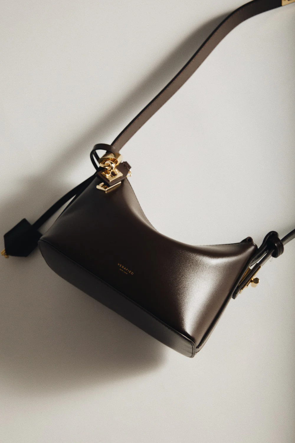 Mini Gold Chocolate Hobo Bag - Image 20