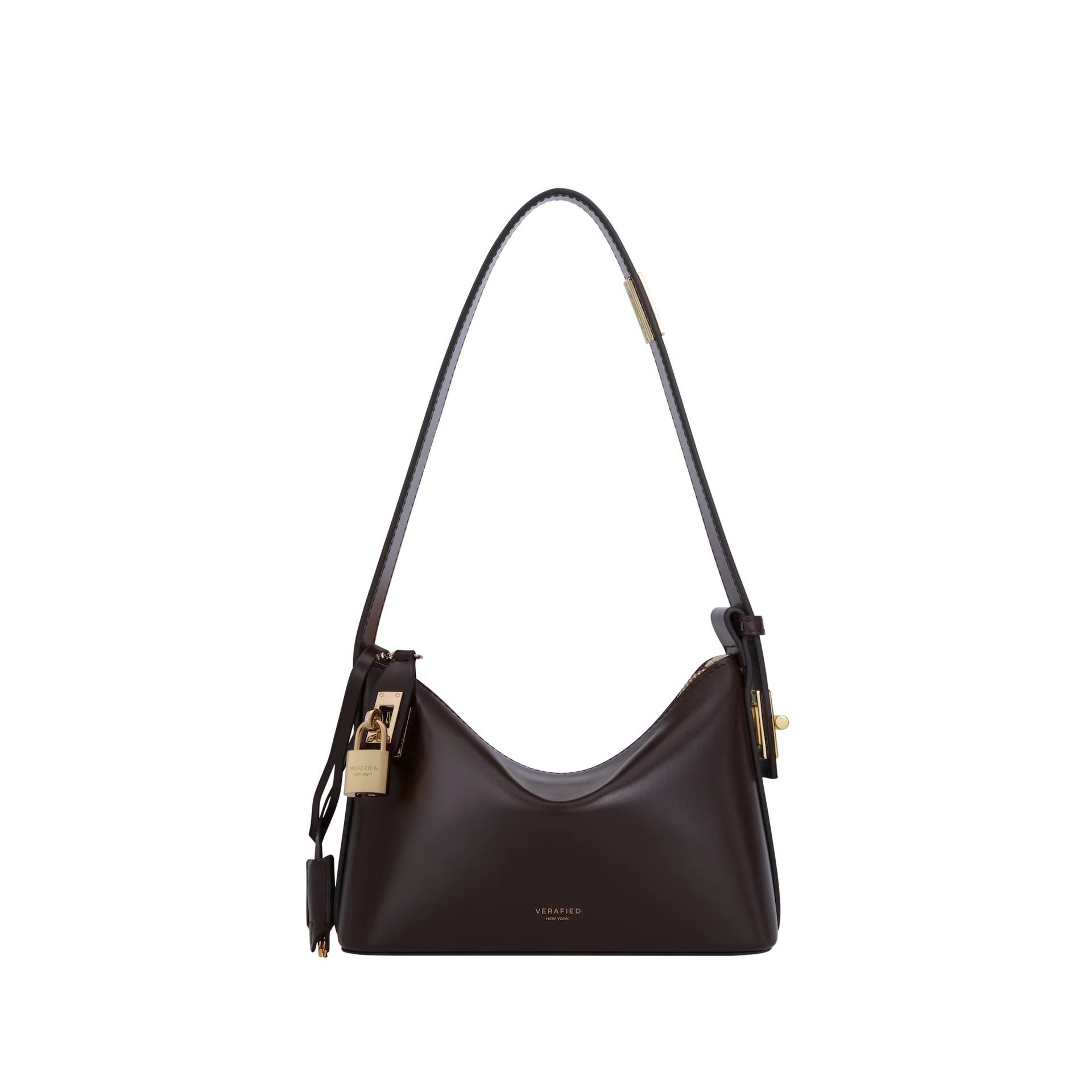 Mini Gold Chocolate Hobo Bag - Image 4