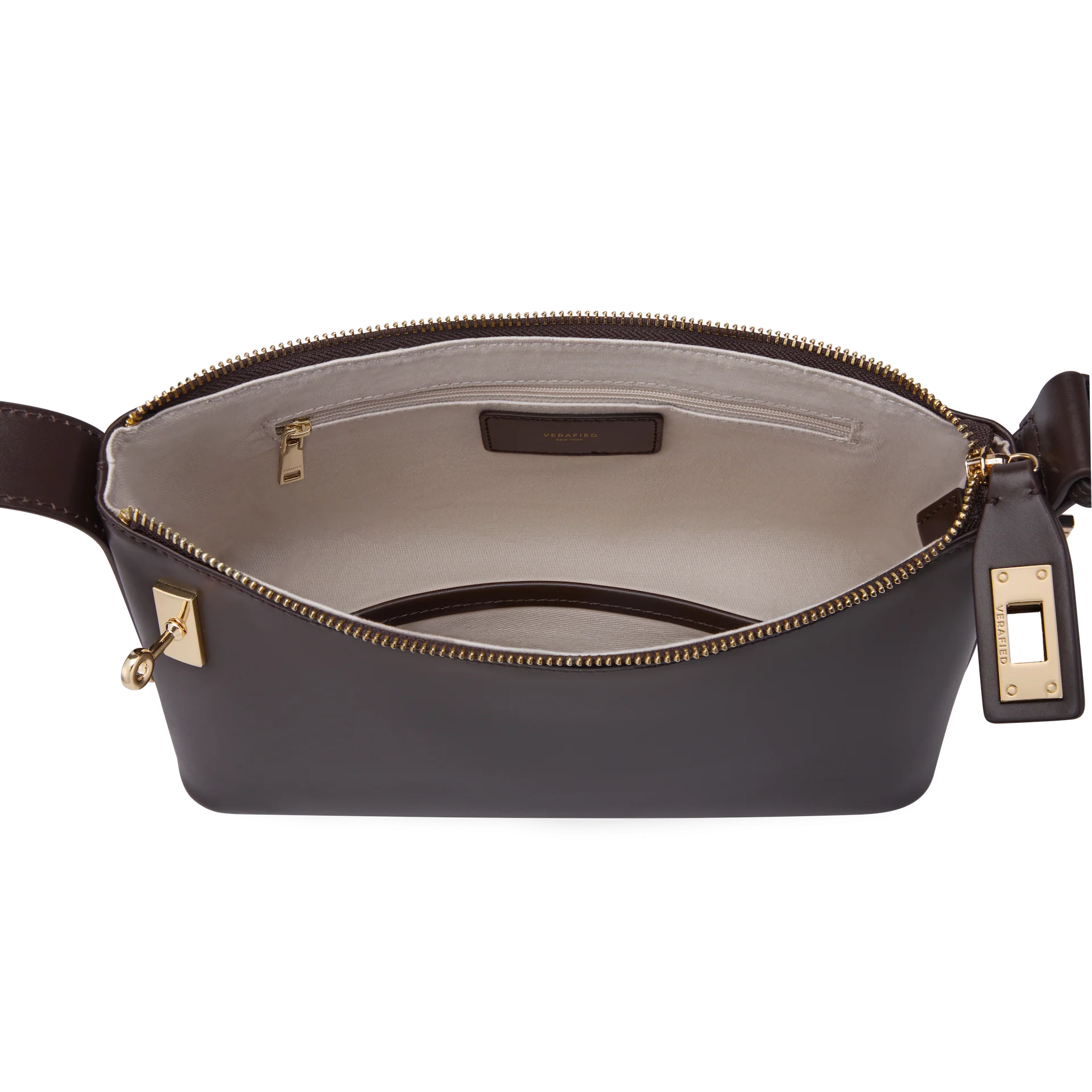 Mini Gold Chocolate Hobo Bag - Image 5