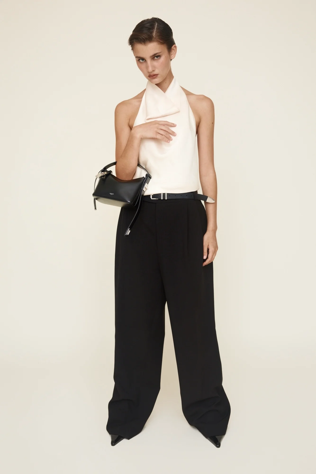 Mini Silver Black Hobo Bag - Image 13