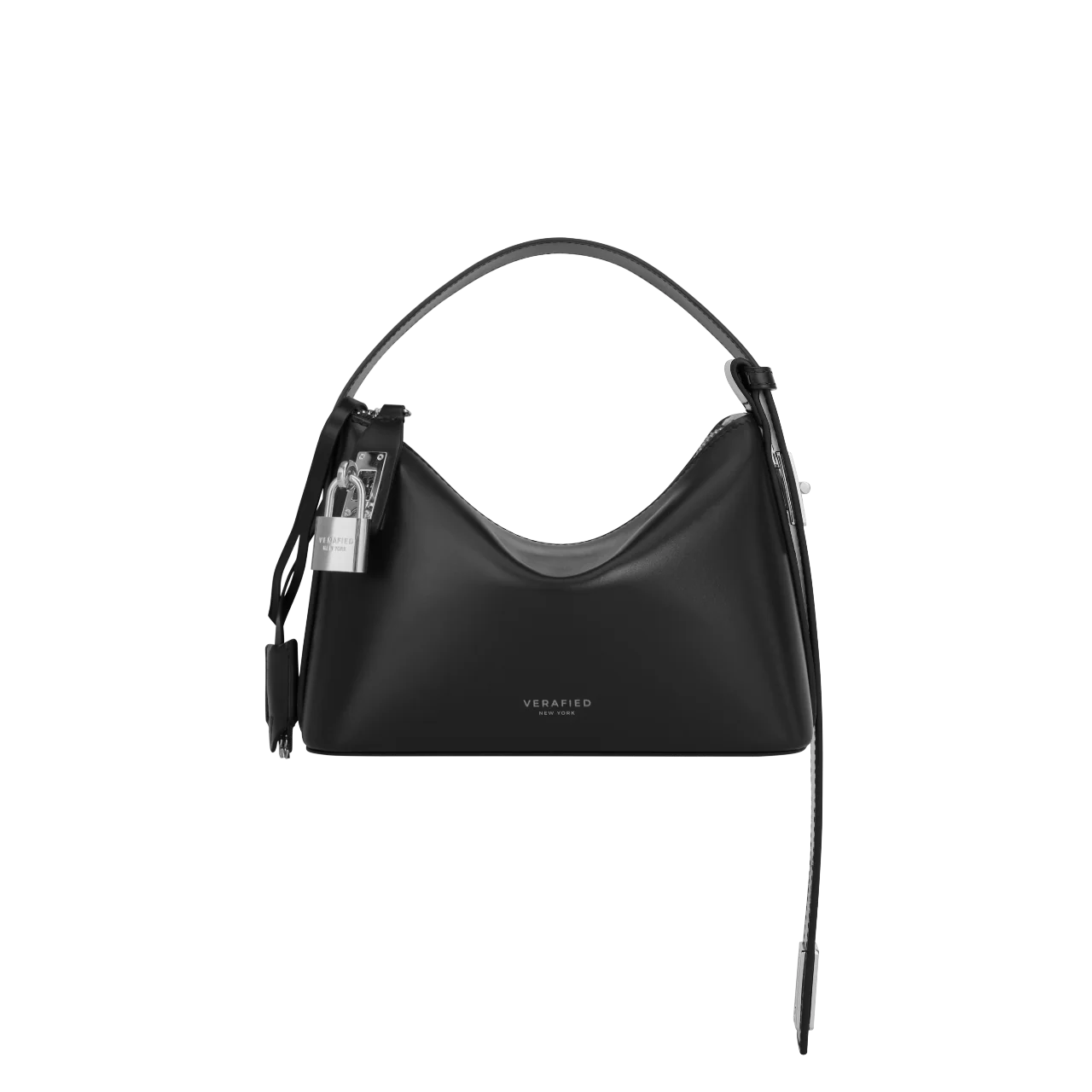 Mini Silver Black Hobo Bag - Image 3