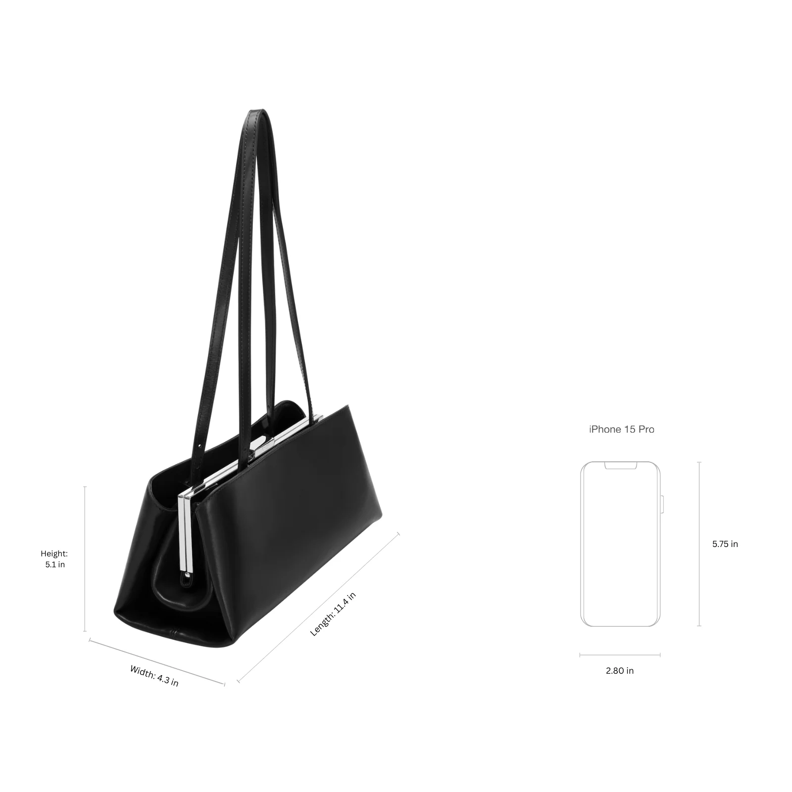Silver Noir Éclair Bag - Image 10