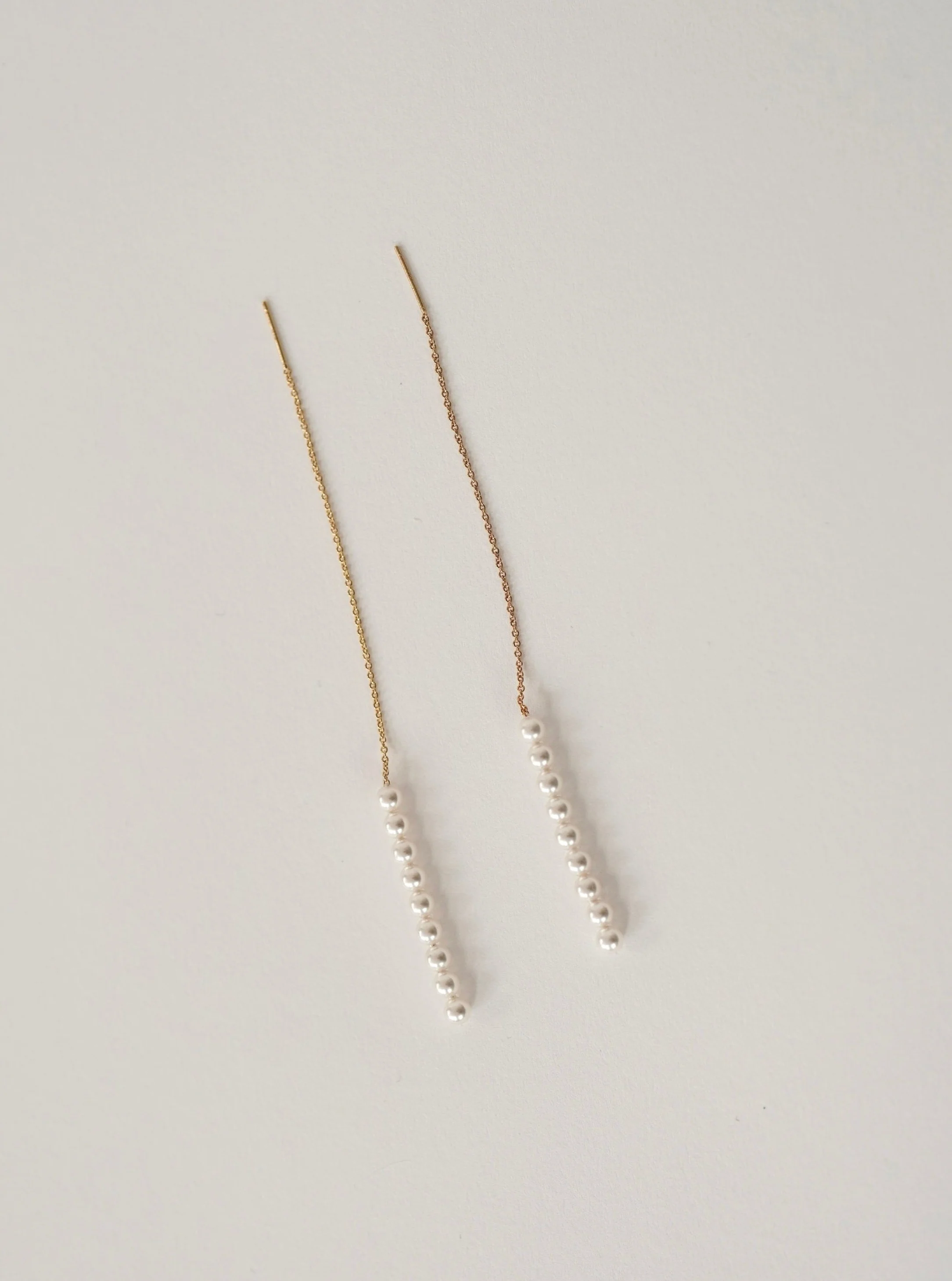 Pearl Drop Threader Earrings - Image 6