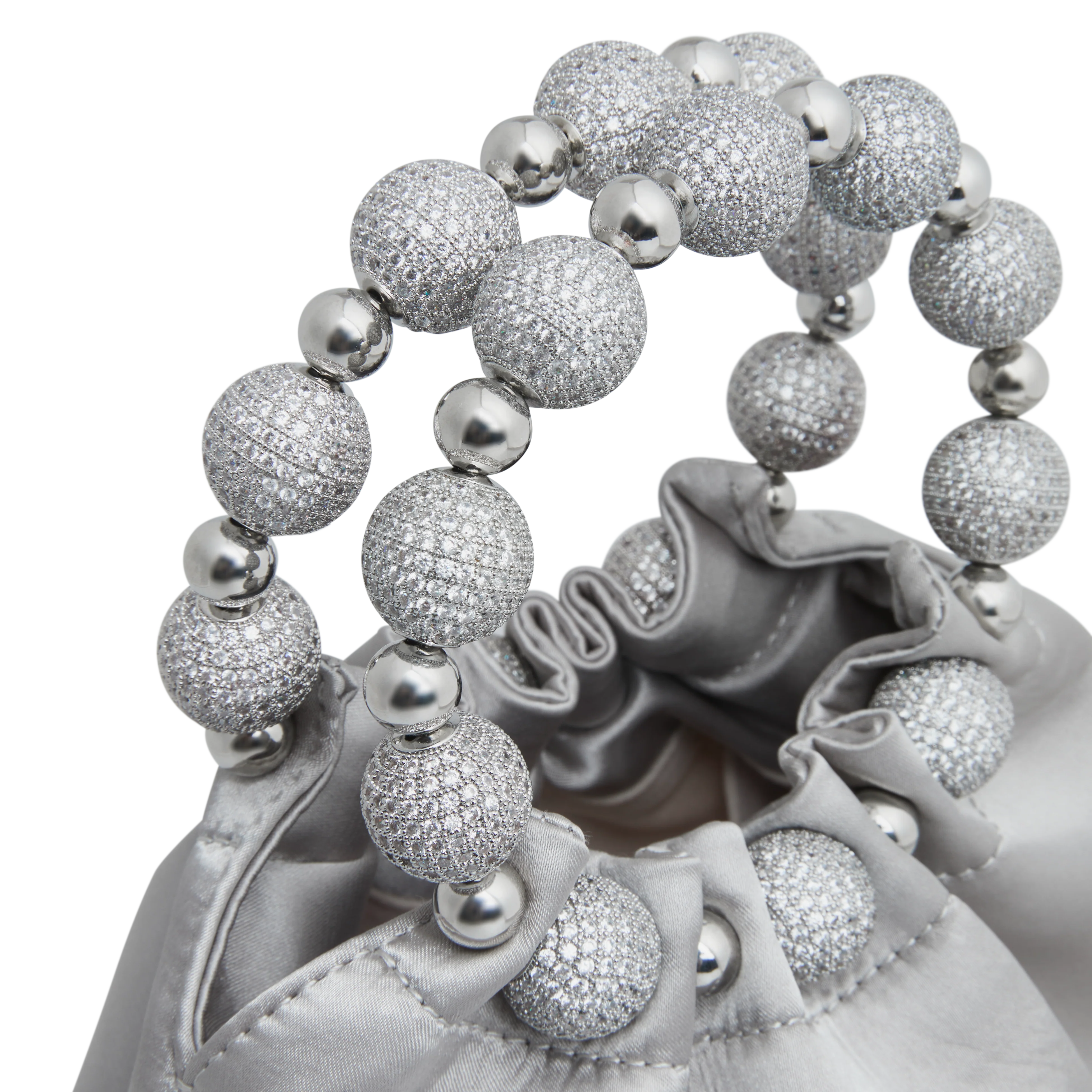 Mini Silver Diamond Handbag - Image 6