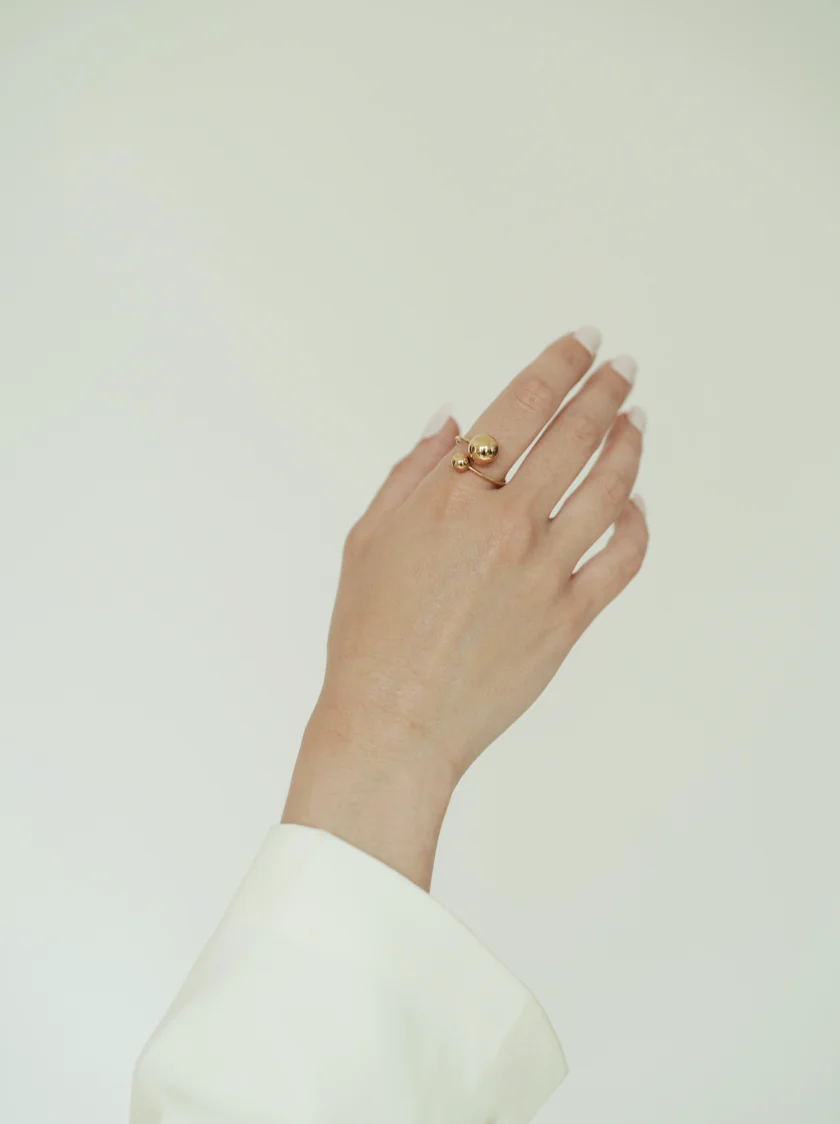 Double Ball Resizable Ring - Image 6