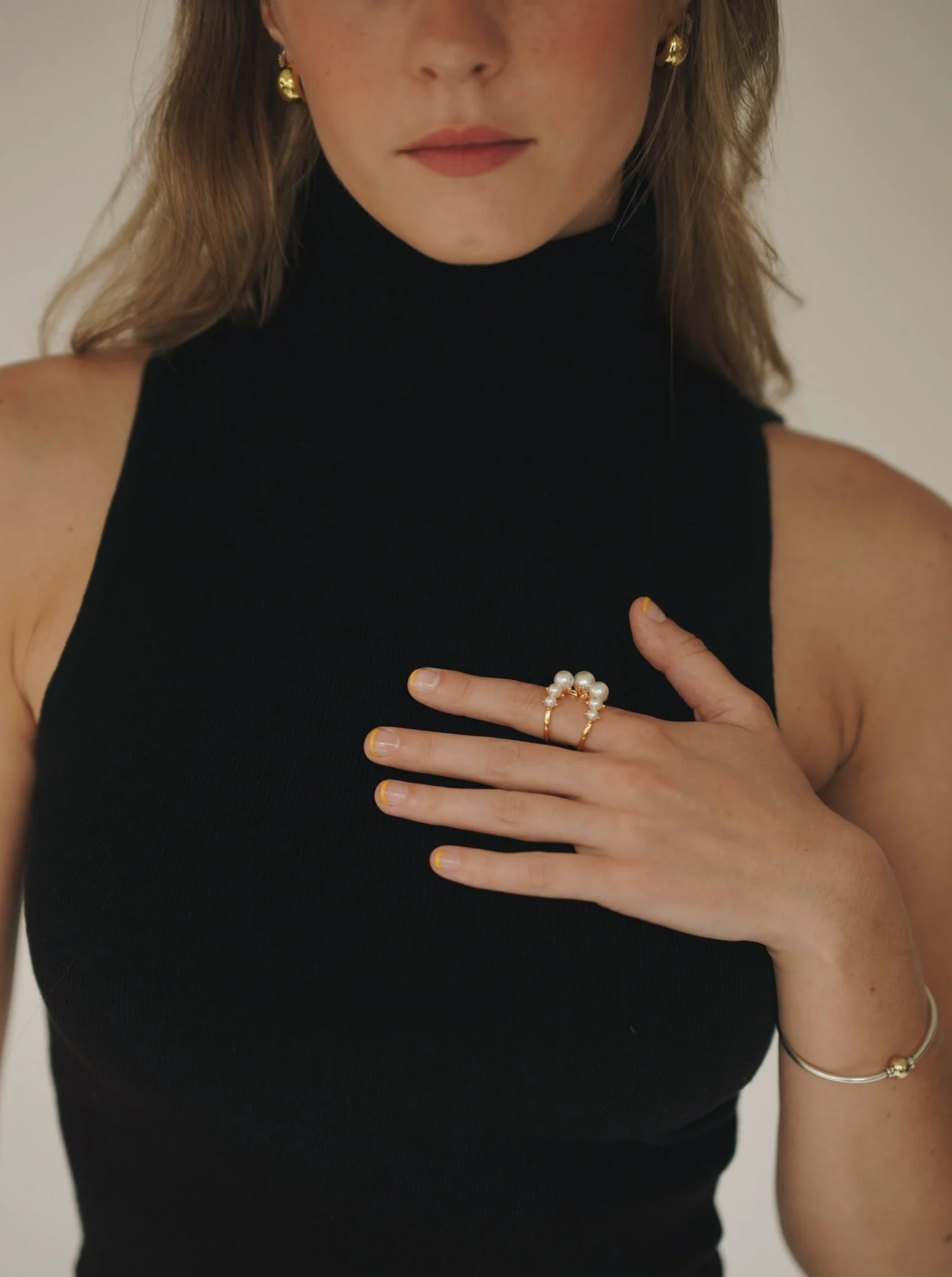 Bubbles Pearl Open Ring - Image 3