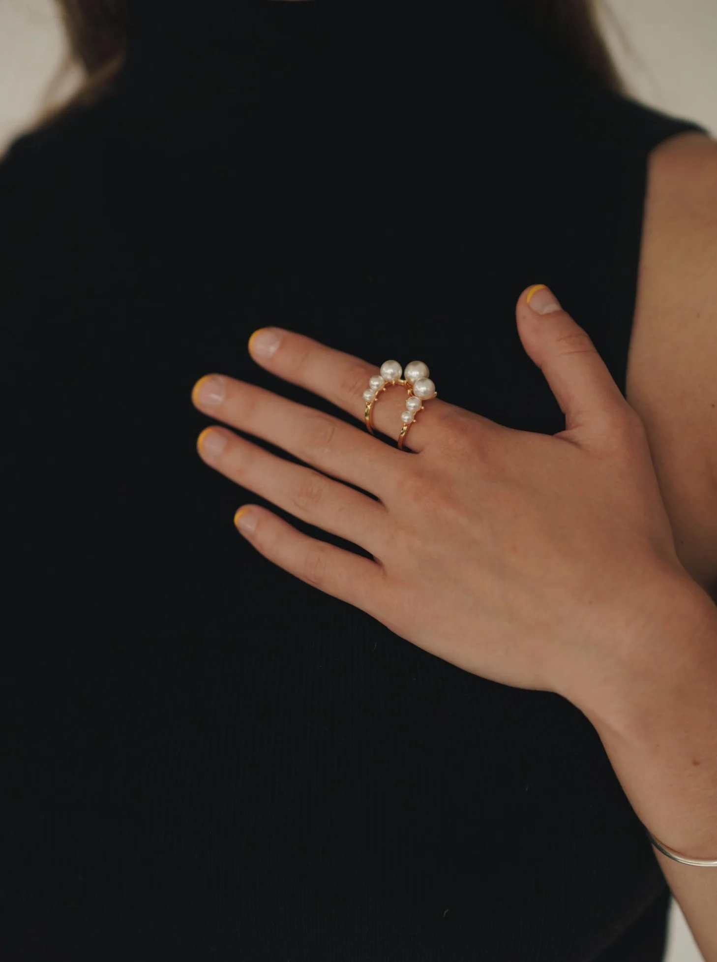 Bubbles Pearl Open Ring - Image 4