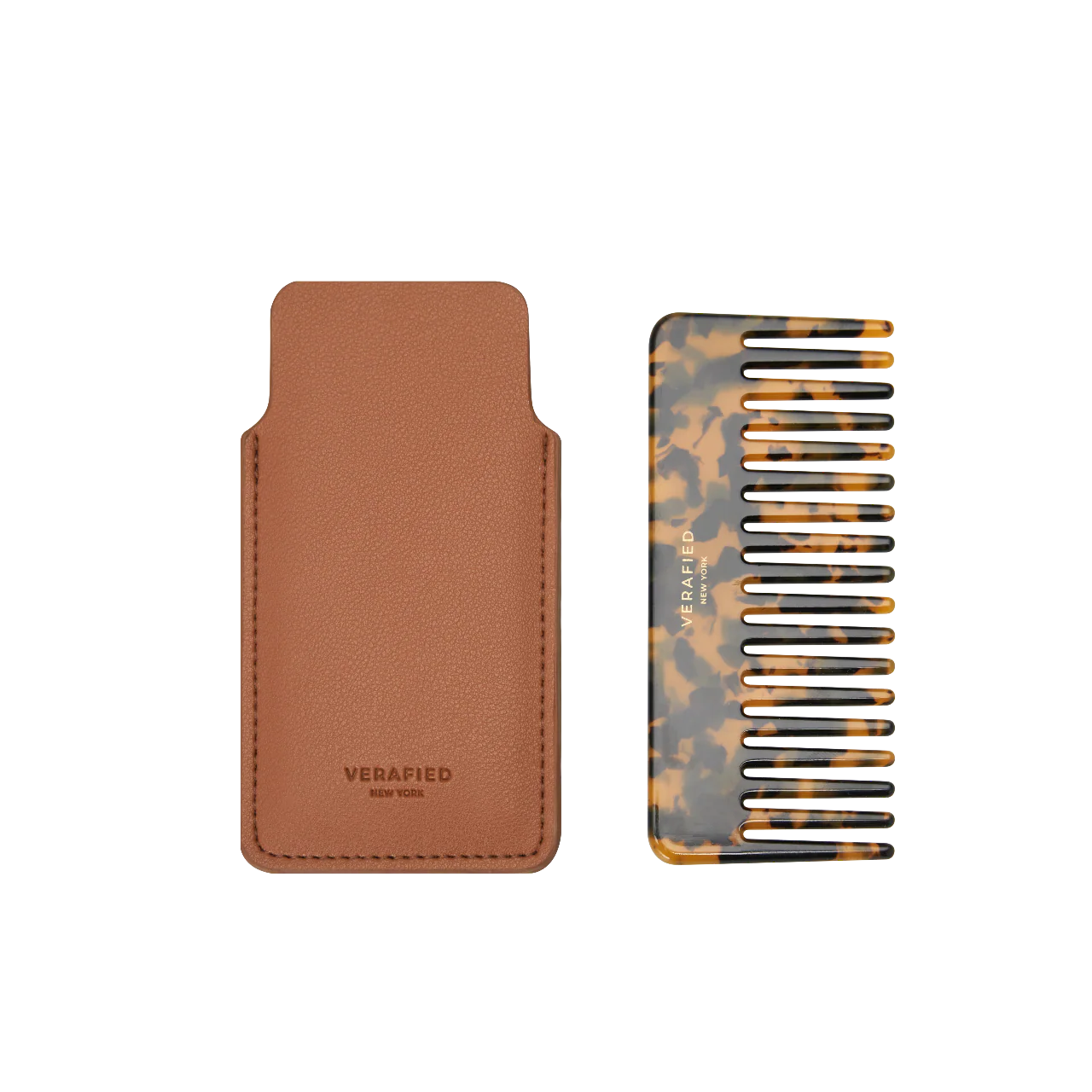 Tan Hair Comb with Case - Image 3
