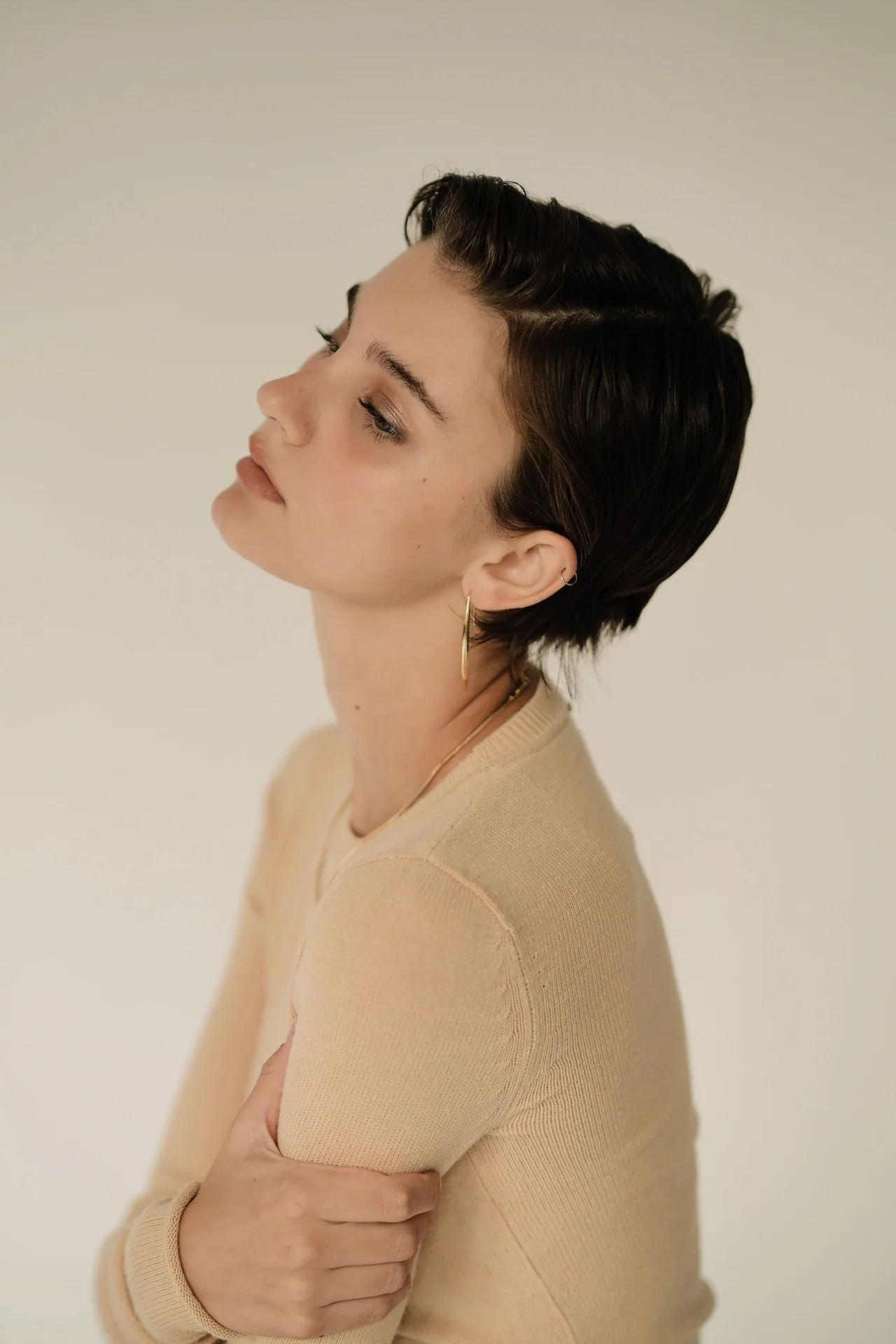 Gold Linear Drop Earrings - Image 7