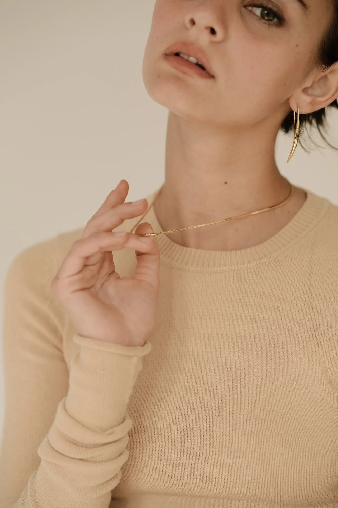 Gold Linear Drop Earrings - Image 9